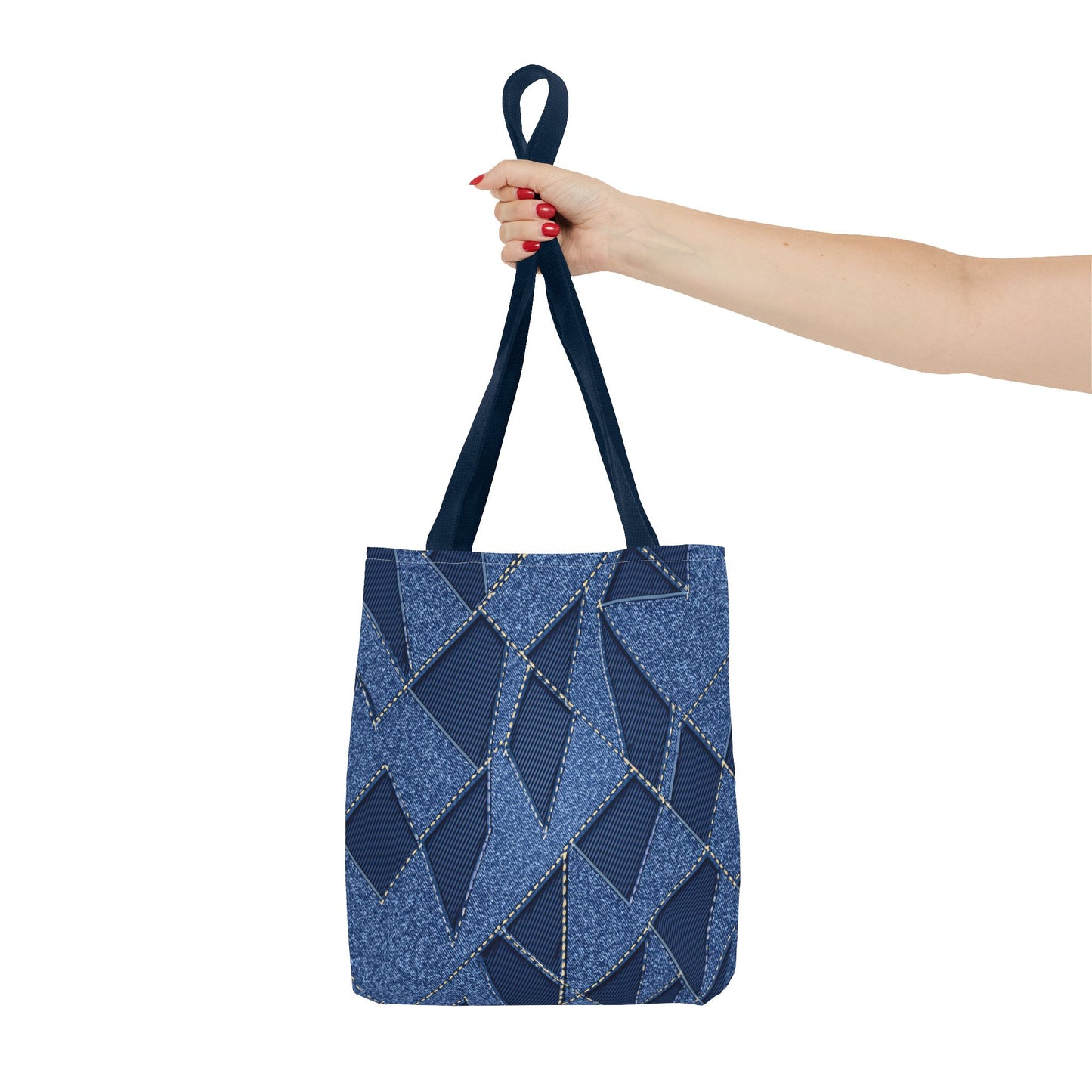 Denim Fabric Imitation Print Unisex Canvas Bag Poly Spun 3 Sizes Tote Bag 103