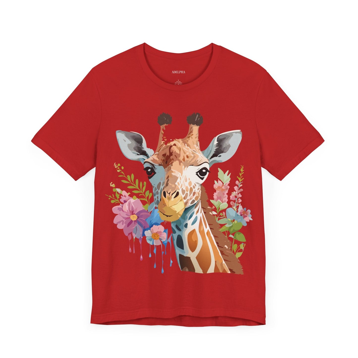 Giraffe Graphic Unisex 100 Cotton Vintage Animal Art T-Shirt 3