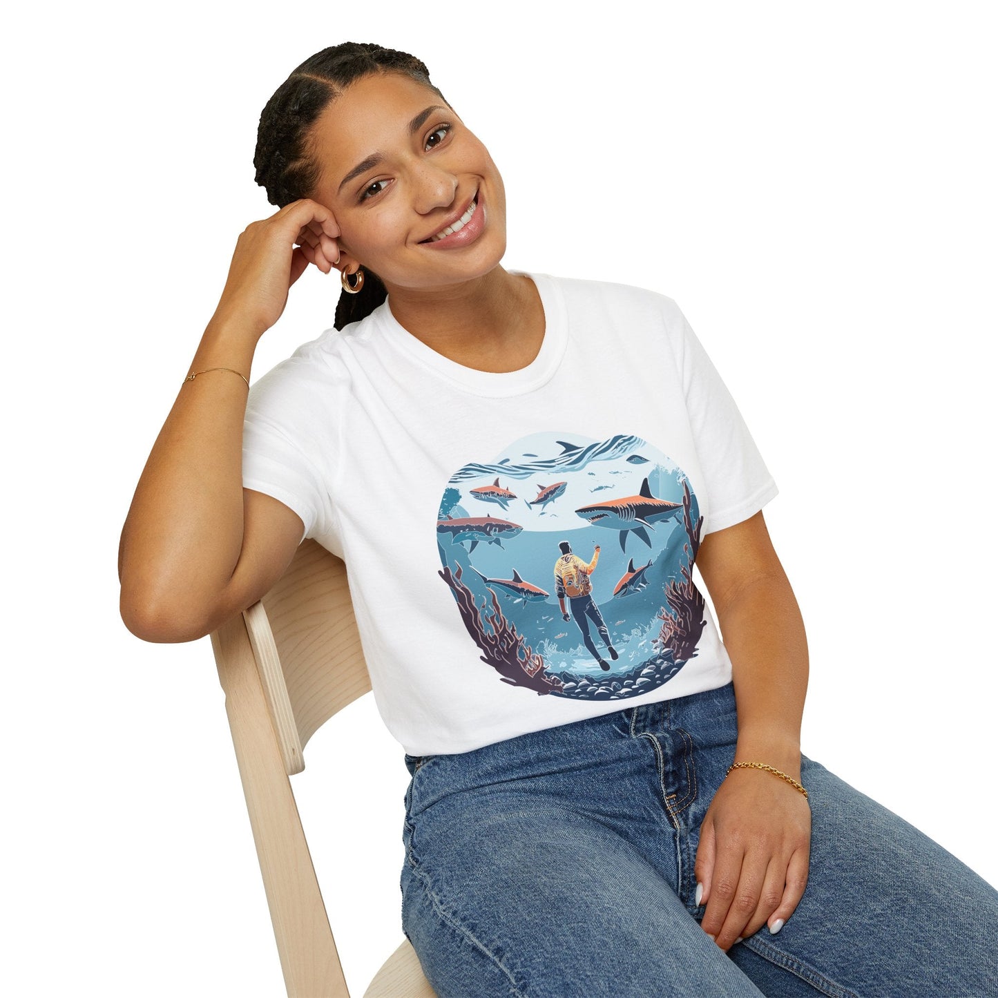Ocean Graphic Unisex Softstyle Cotton Tee 2