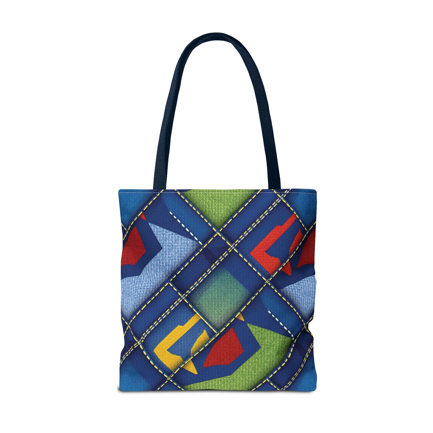 Denim Fabric Imitation Print Unisex Canvas Bag Poly Spun 3 Sizes Tote Bag 139