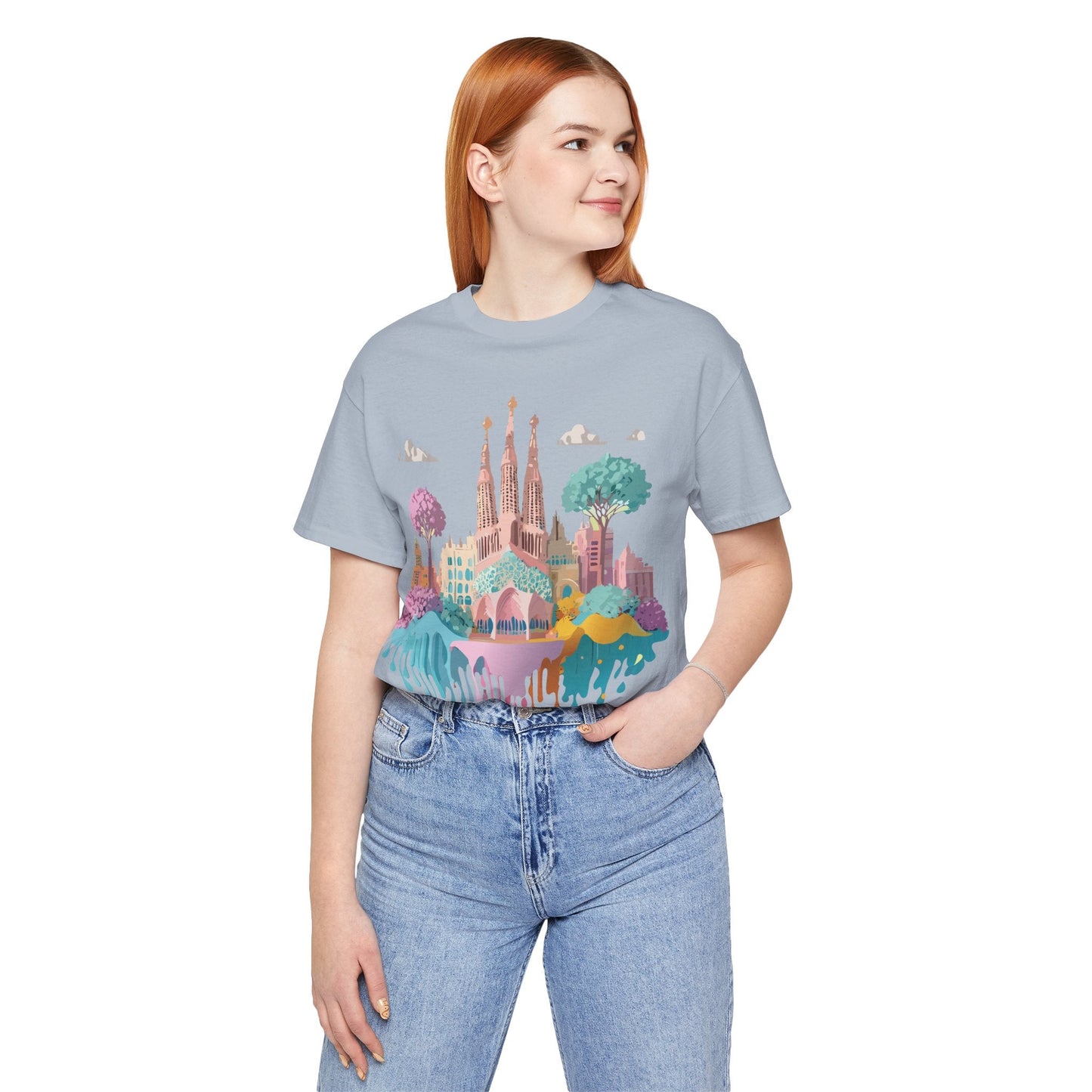 Unisex Graphic Tee With Original Vintage Inspired Artwork By Adelpha Barcelona Style