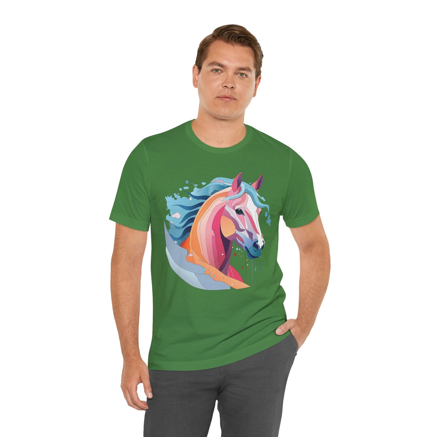Unisex Animal Tee Shirt With Art Design Wild Animals Short Sleeve Premium Comfort Fit