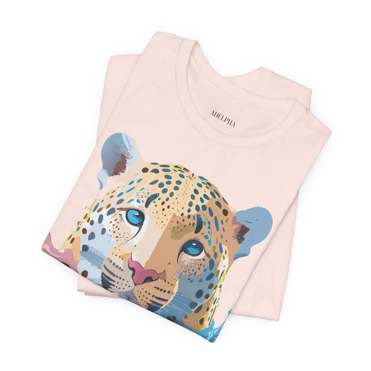 Cheetah Graphic Unisex Cotton Bella+Canvas Tee with Art Animal Design e300