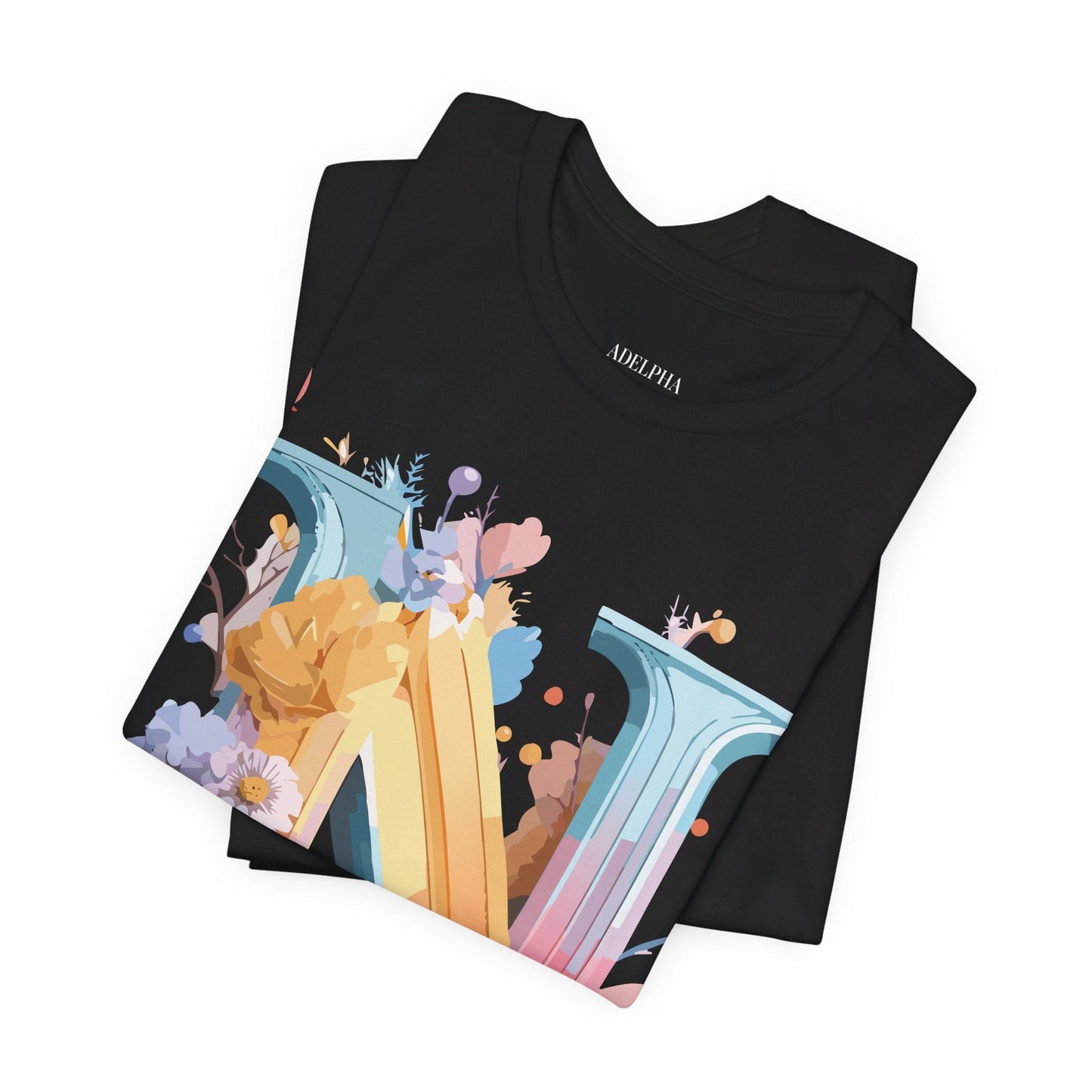 Letter N Shirt Unisex Graphic Tee With Vintage Inspired Artwork By Adelpha Premium Jersey