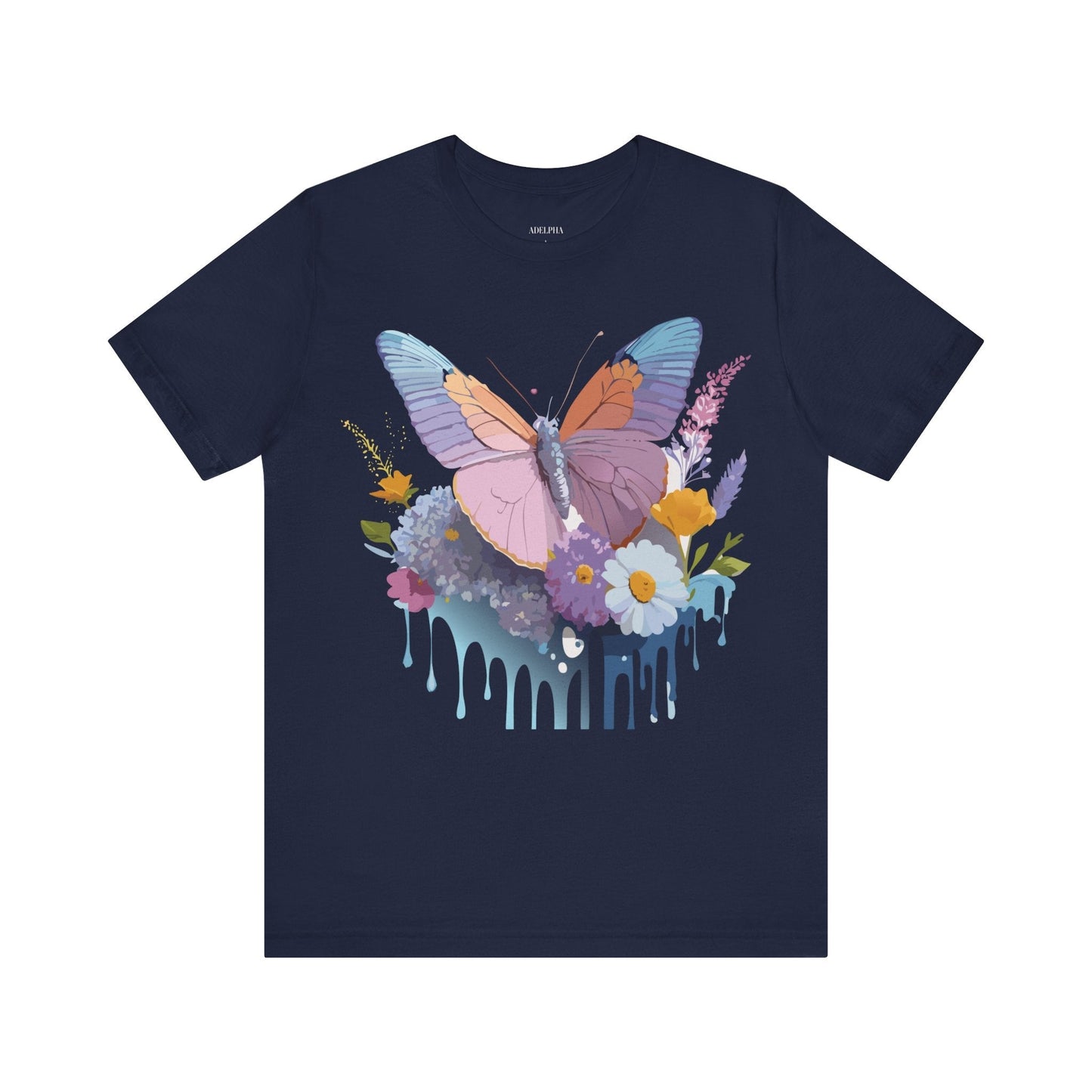 Butterfly Graphic Tee Unisex Short Sleeve Vintage Inspired Art Adelpha
