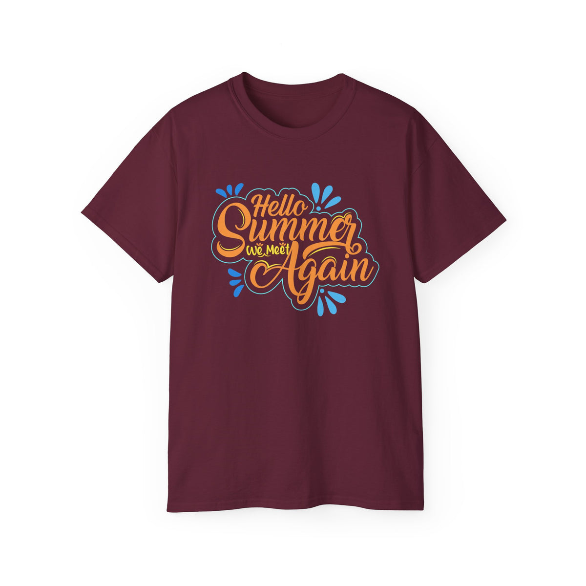 Hello Summer Again T-Shirt | Summer Script Graphic Tee