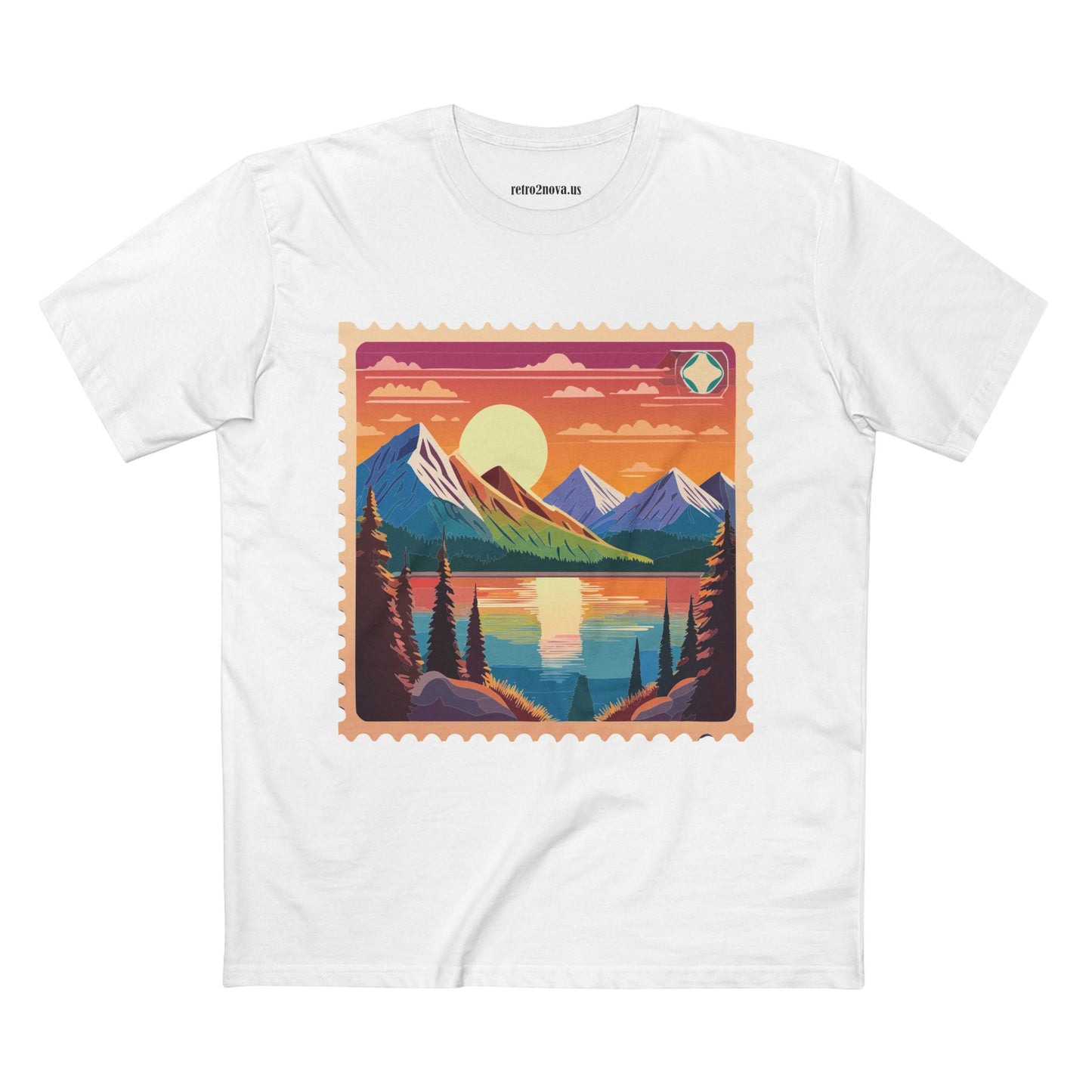 Postage Stamp Shirt Unisex Original Art Design Cotton Tee PS17 Retro2Nova Premium Cotton Staple Tee