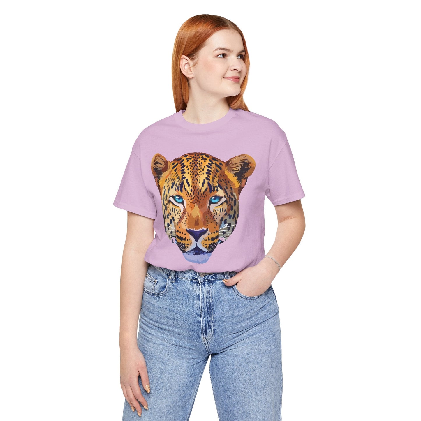 Unisex Animal Print Tee Shirt With Art Design Wild Animals Graphic Tee For Everyday Wear