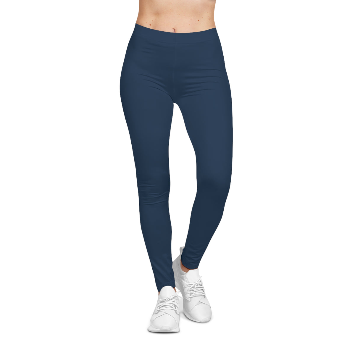 Deep Space Blue Color Women's Poly-Span Casual Leggings XS-2XL