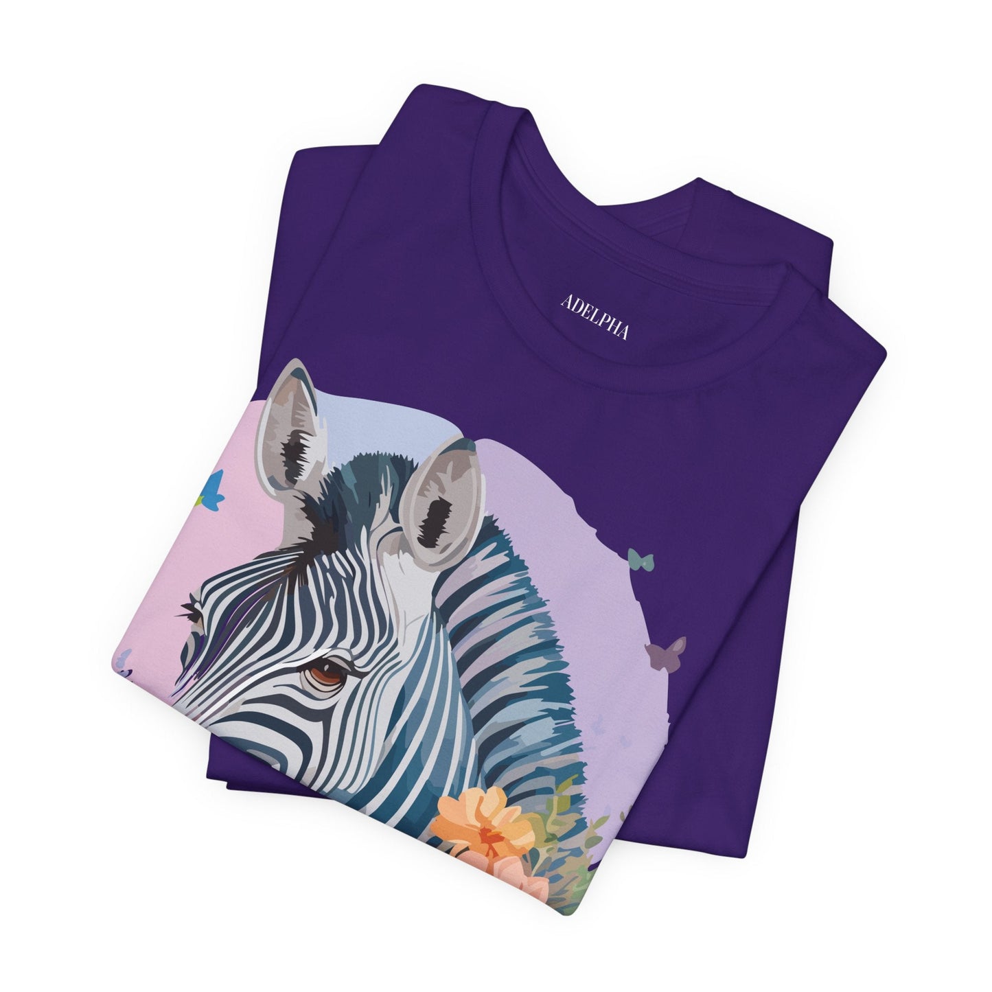 Zebra Graphic Unisex 100 Cotton Vintage Animal Art T-Shirt 3
