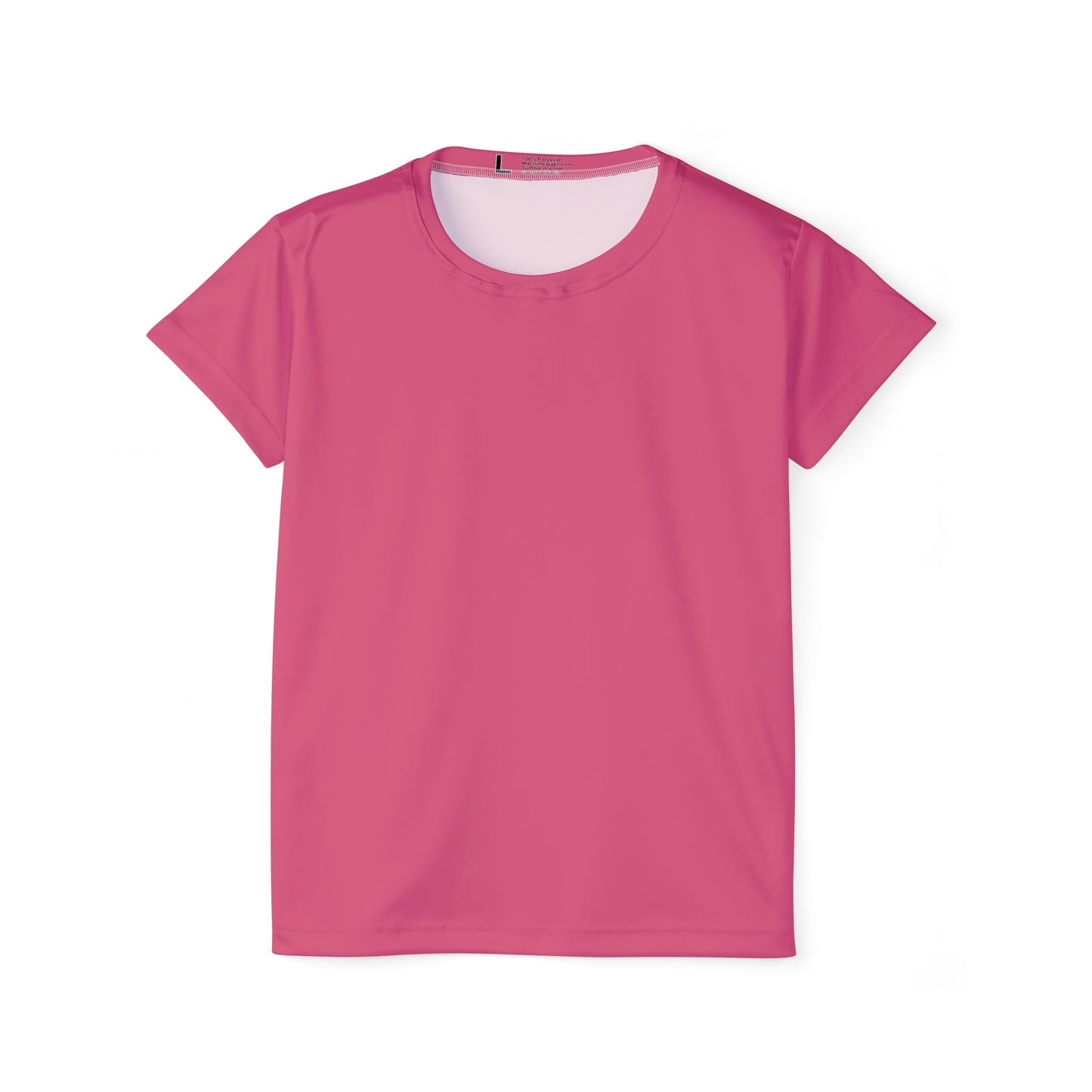 Blush Rose Web Women's Sports Jersey Short Sleeves 100% Poly Solid Rose Color Print Athletic Tee