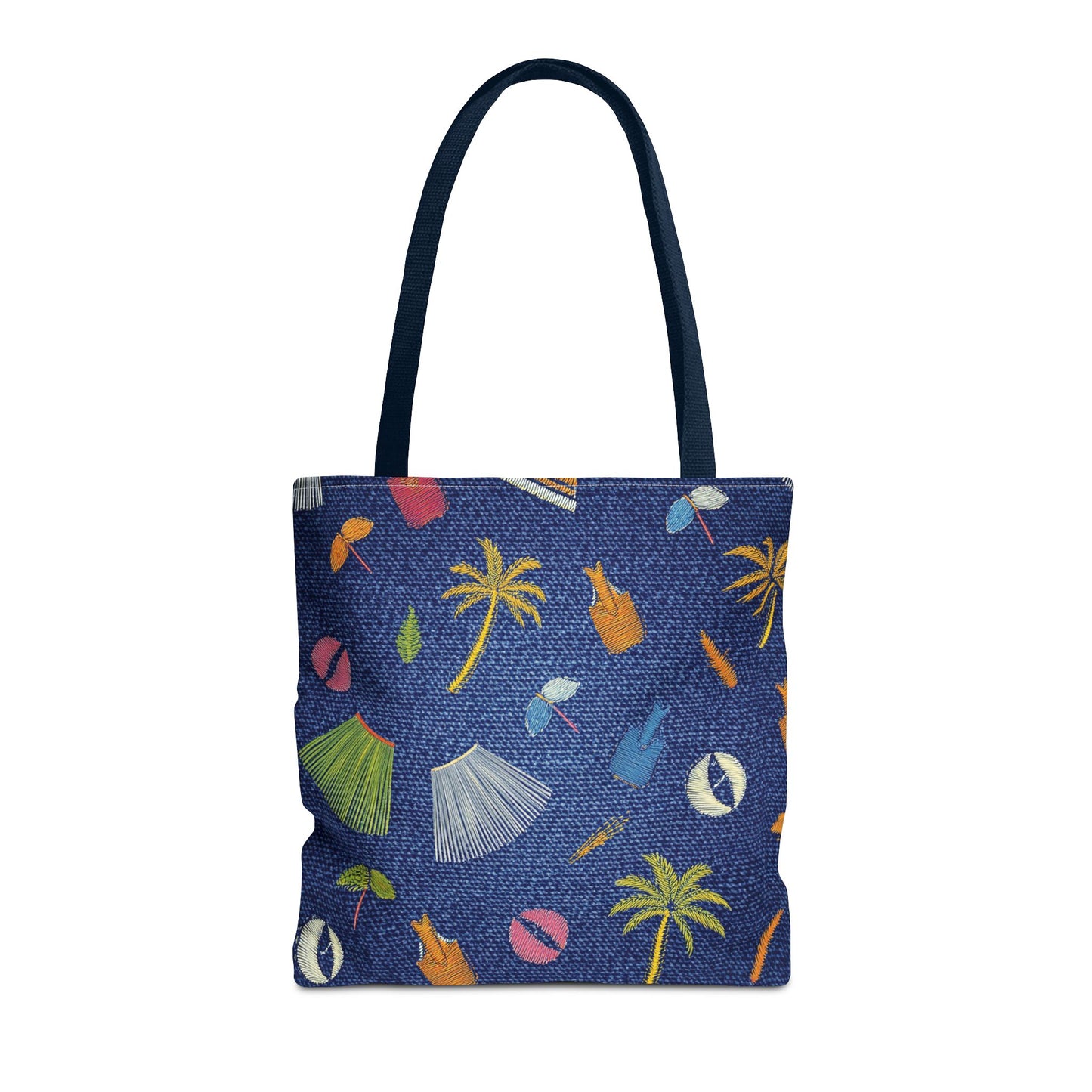 Denim Fabric Imitation Print Unisex Canvas Bag Poly Spun 3 Sizes Tote Bag 182-3
