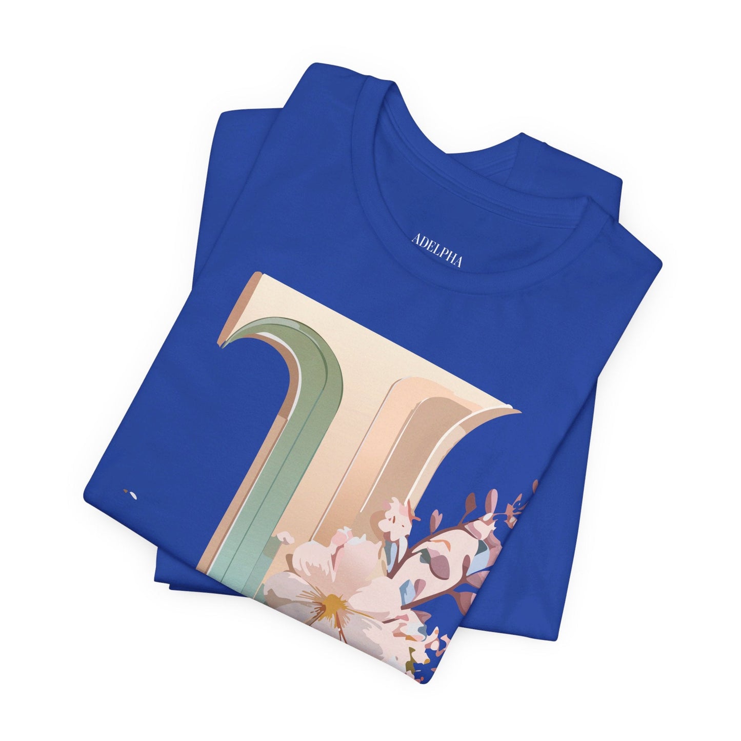 Letter J Graphic Tee Unisex Vintage Inspired Art From Adelpha Short Sleeve Shirt