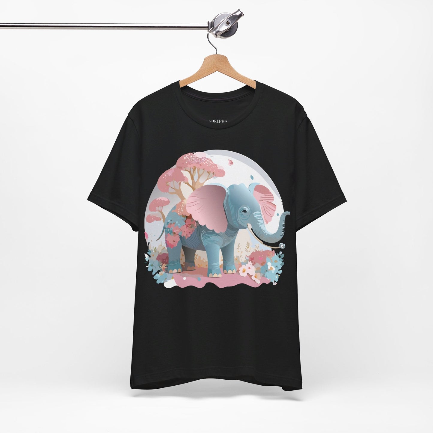 Adelpha Graphic Tee Unisex Vintage Inspired Artwork Elephant Short Sleeve Shirt Premium