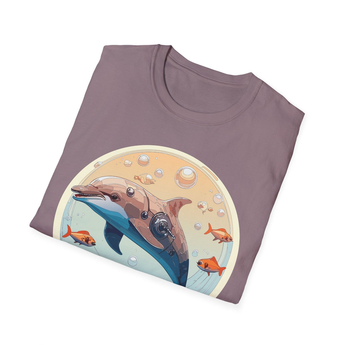 Dolphin Shirt Unisex Softstyle Tee 100 Percent Ring Spun Cotton Breathable Gildan 64000