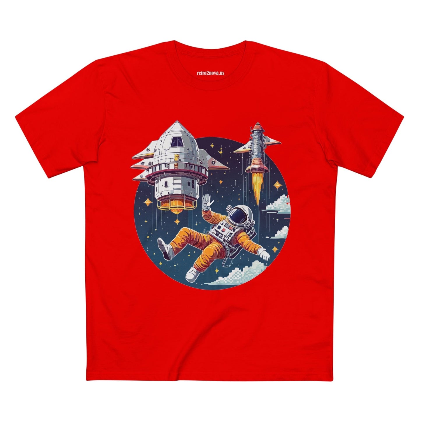 Cosmos Astronaut Shirt Unisex Premium Cotton Tee With Original Retro Art Design Collection