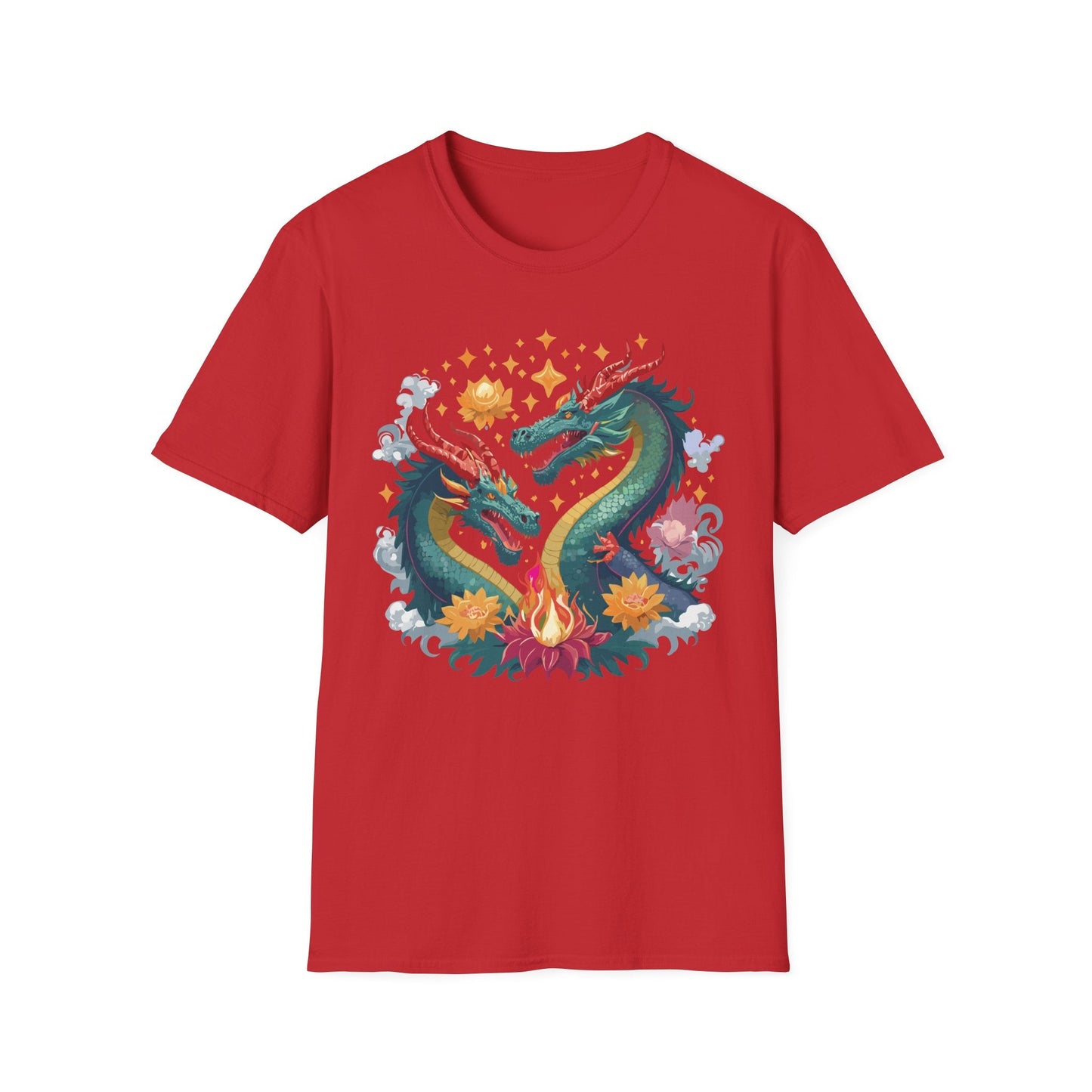 Dragon Graphic Unisex 100 Cotton Tee with Animal Artwork Design 2