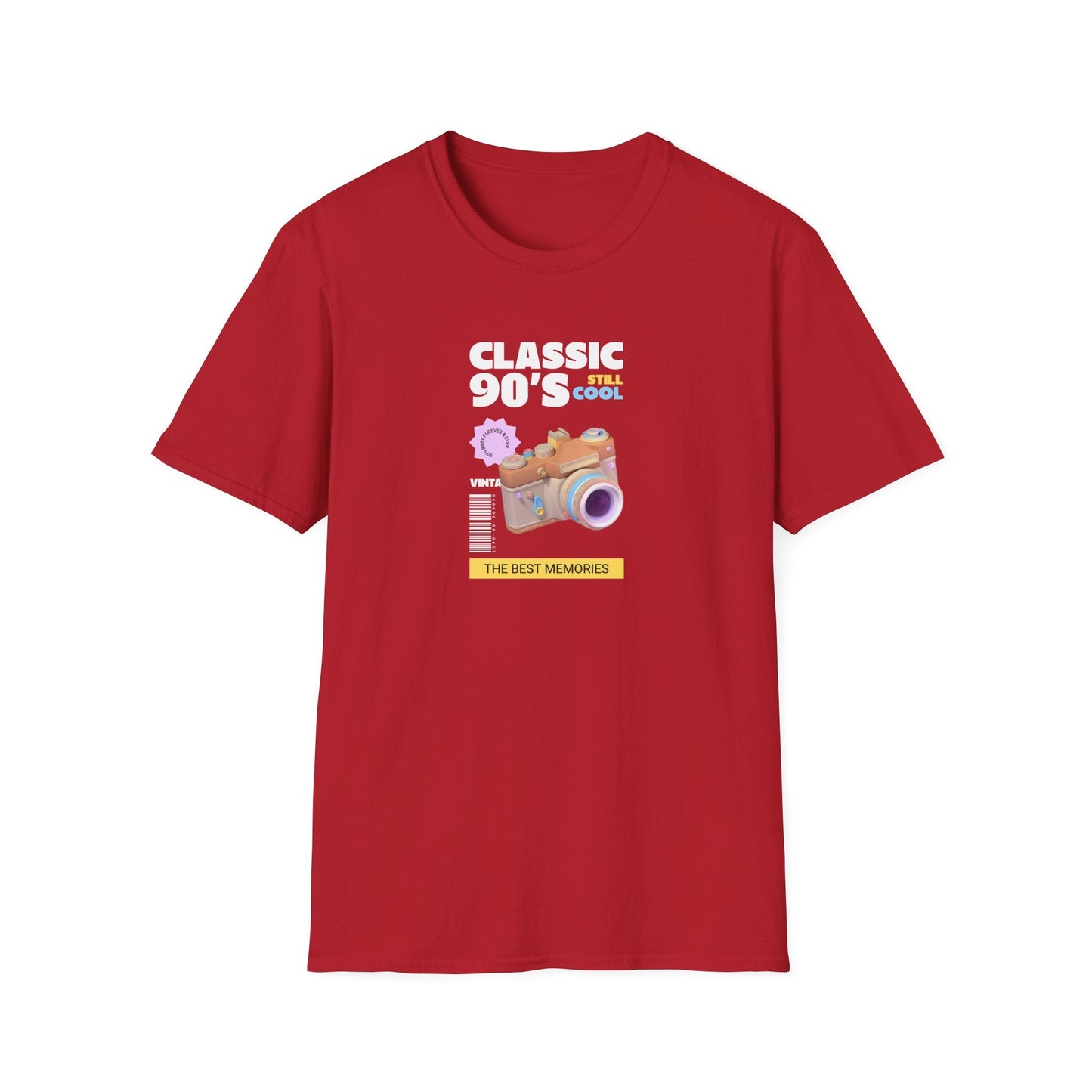 90s Camera T-Shirt Classic 90s Cool Unisex Cotton Retro Photography Tee