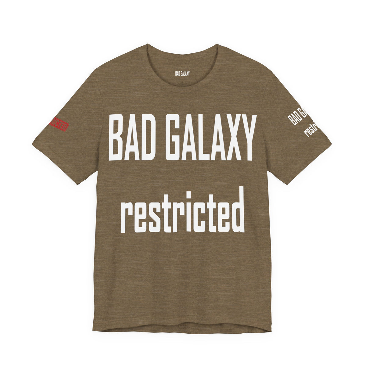 Art Red Stamp Graphic Unisex Cotton Bella+Canvas Tee with Art Design b93