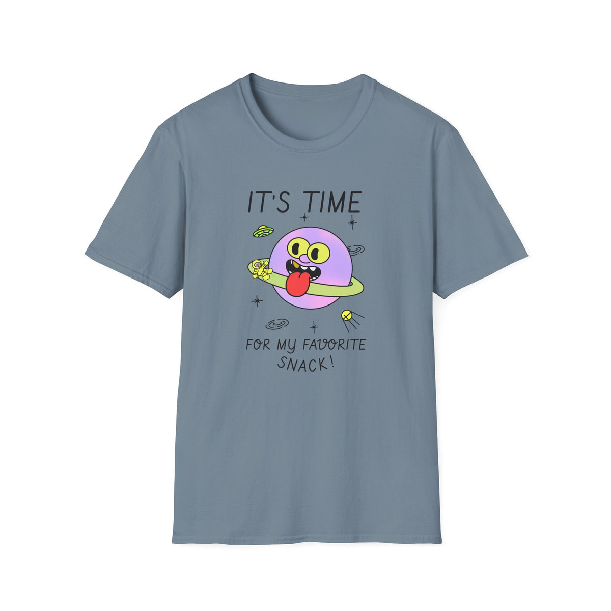 Snack Time Alien Cute Space Graphic Tee Gildan Unisex 100 Cotton Tee Shirt r103