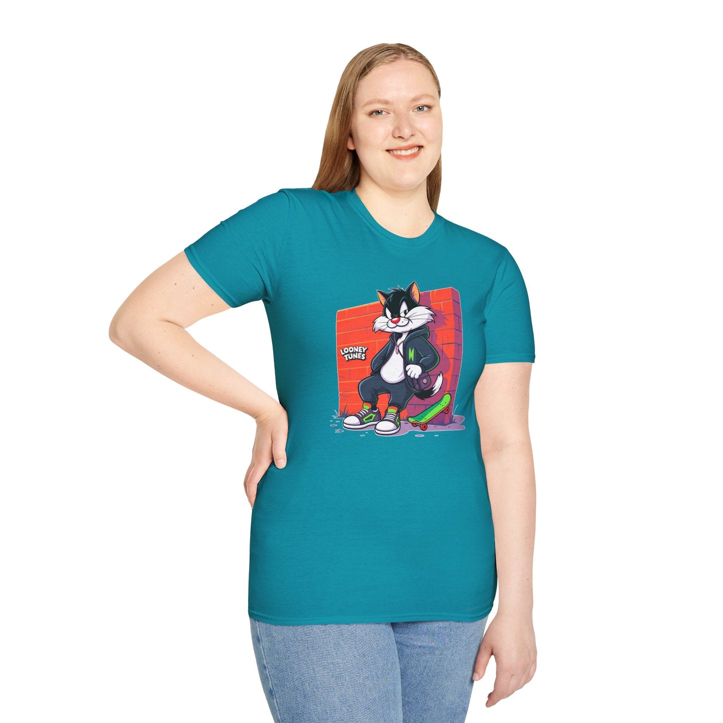 Cartoon T Shirt With Animation Design Unisex Softstyle Graphic Tee Funny Animals