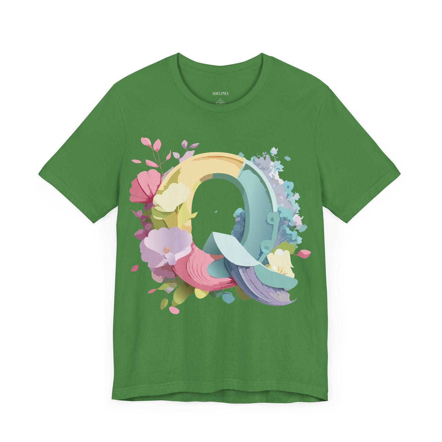 Letter Q Graphic Tee Unisex Short Sleeve Vintage Inspired Art Adelpha Tee Premium Cotton Comfort