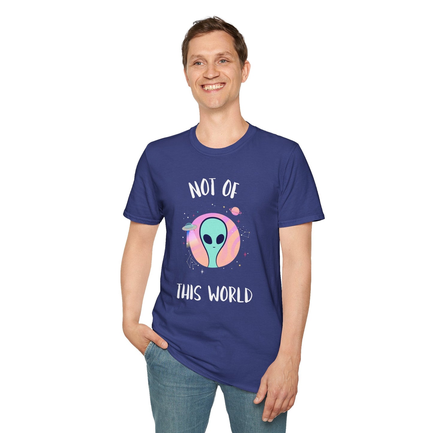 Alien Graphic TShirt  Not Of This World Cute Pastel UFO Tee