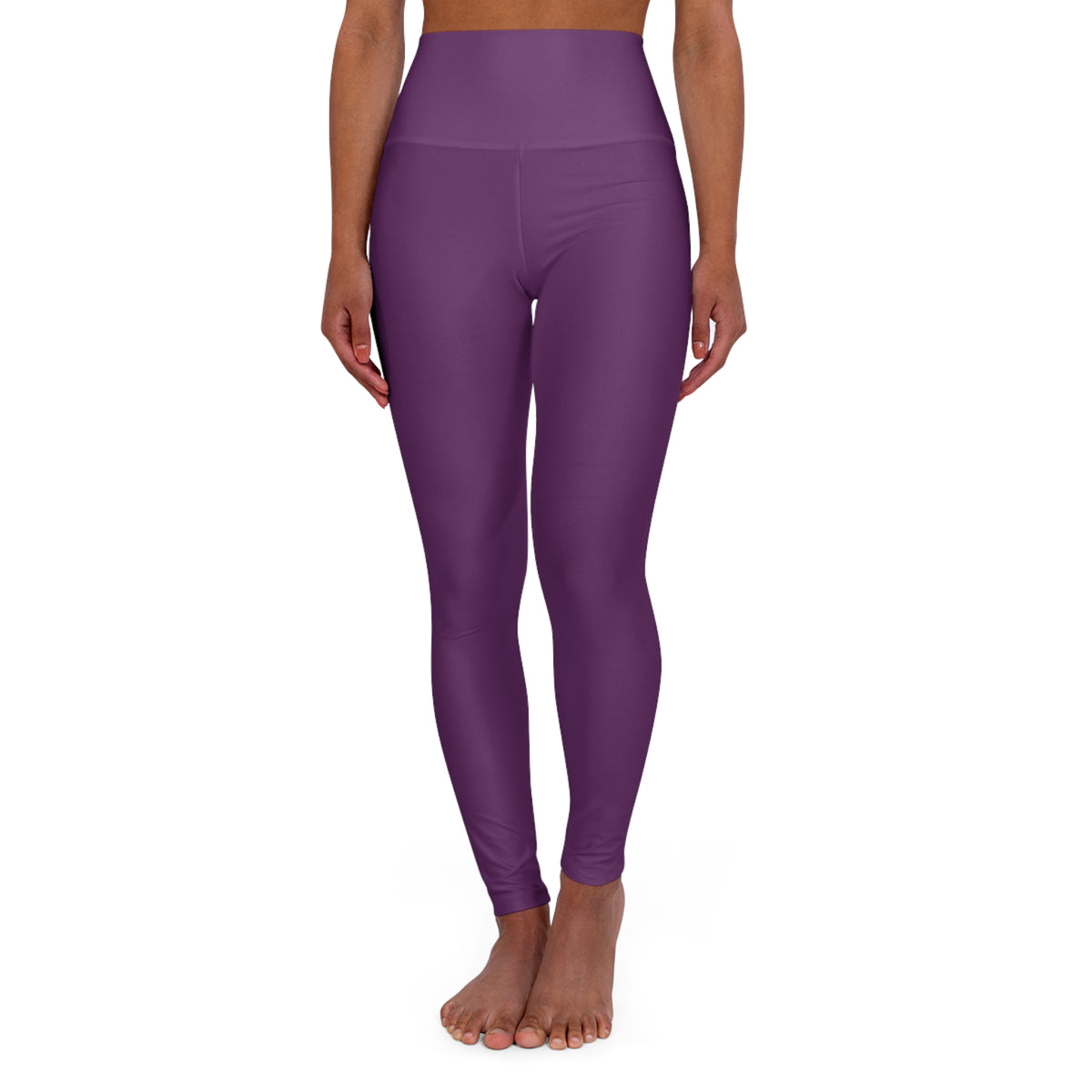 Velvet Purple Color High-Waist Yoga Leggings Women's Seamless Poly-Span Stretchy Pants XS-2XL