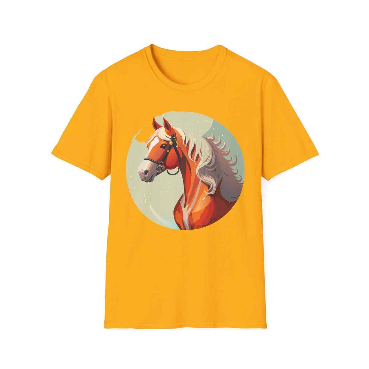 Majestic Chestnut Horse T-Shirt | Illustrated Horse Portrait