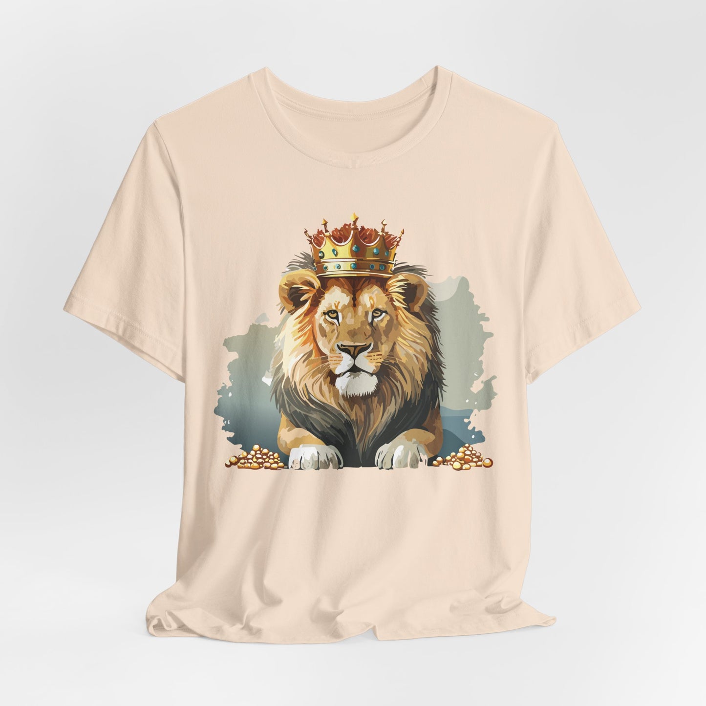 Majestic Lion Crown T-shirt, Animal Shirt, Lion Tee, Unisex Top, Birthday Gift, Shirt with Animal design