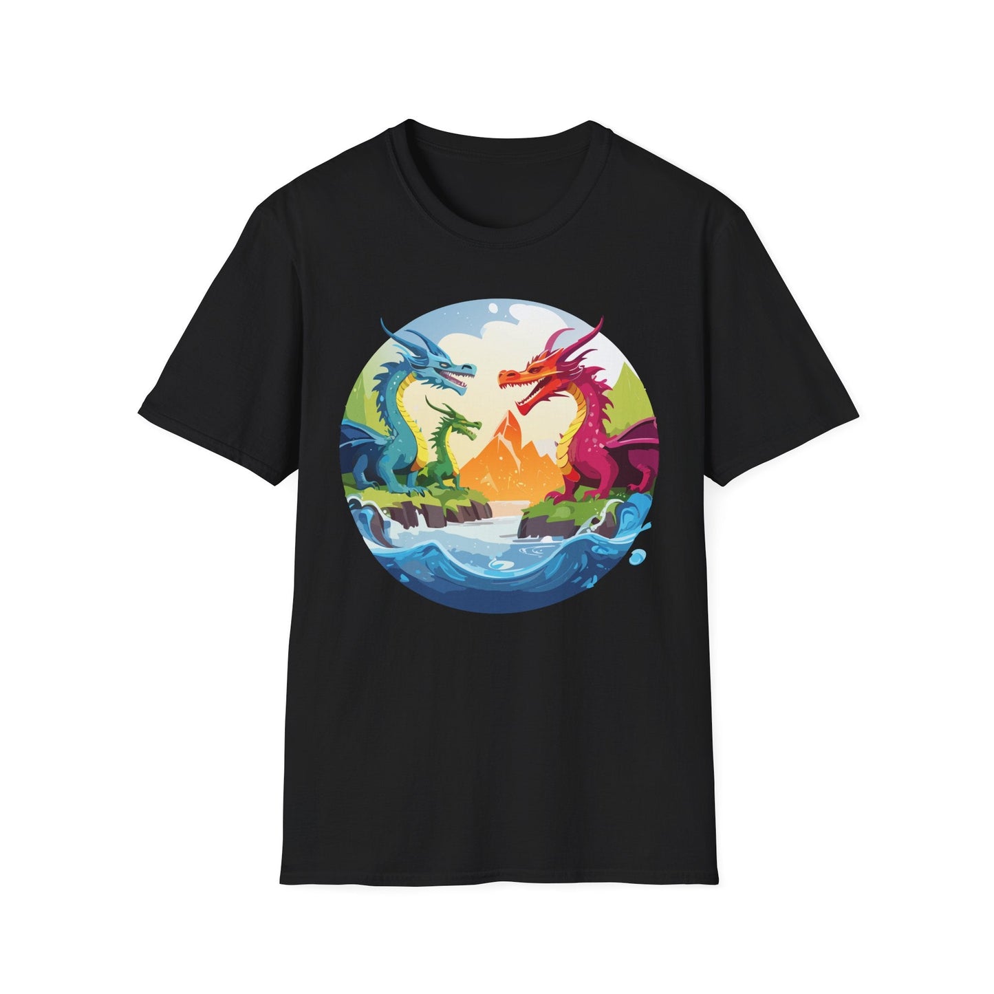 Dragon T Shirt Unisex Dragon Tee 100 Percent Ring Spun Cotton Softstyle Comfort Fit