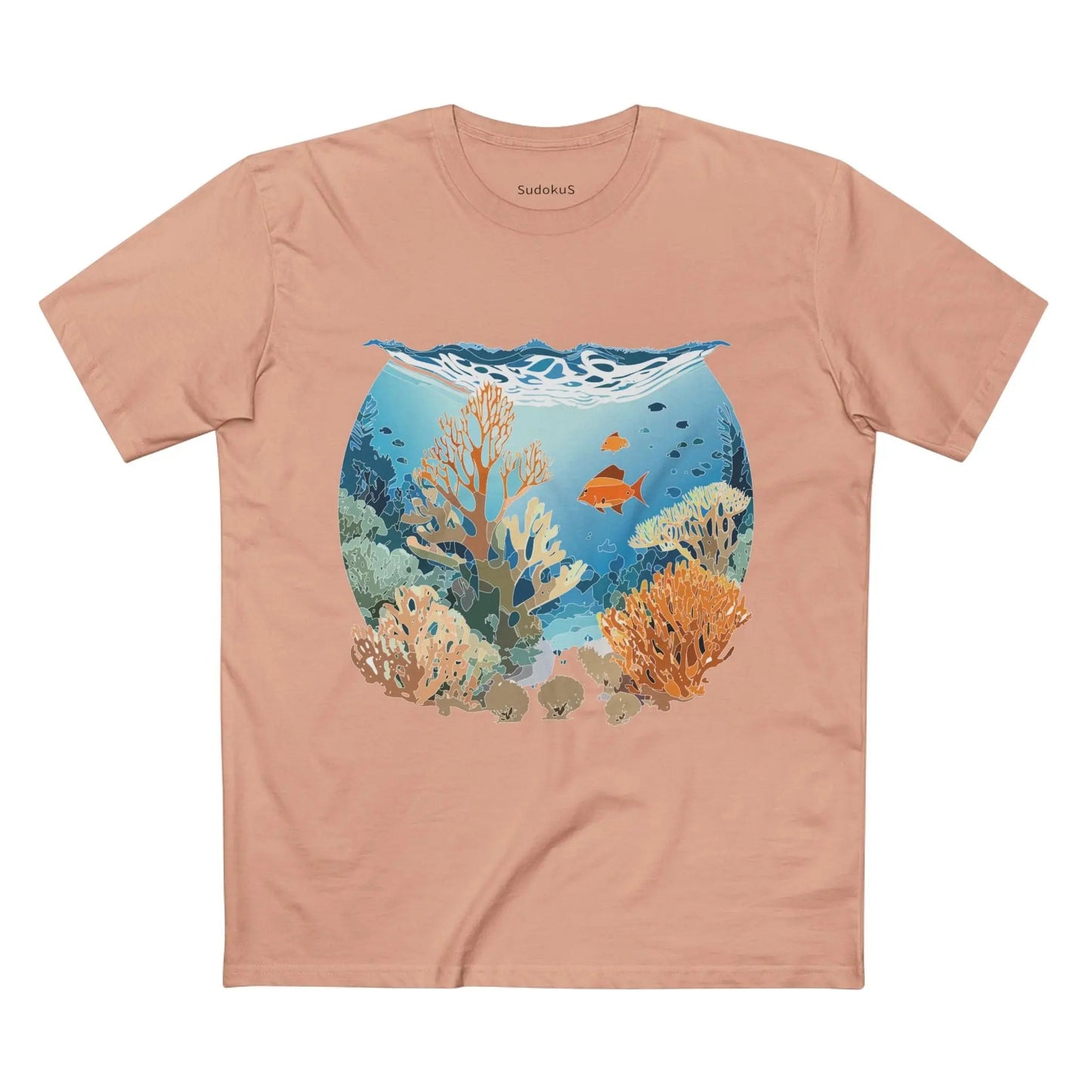 Ocean Coast Graphic Unisex 100 Cotton Staple Tee 1