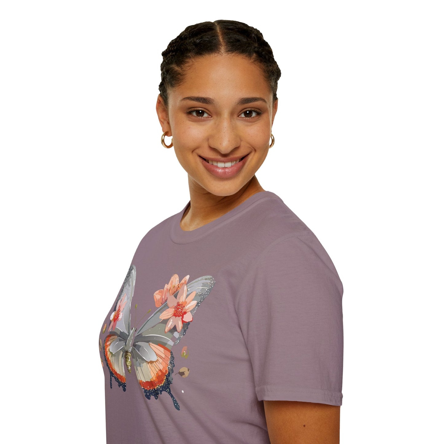 Monarch Butterfly T Shirt Unisex Softstyle Gildan 64000 100 Percent Ring Spun Cotton Tee