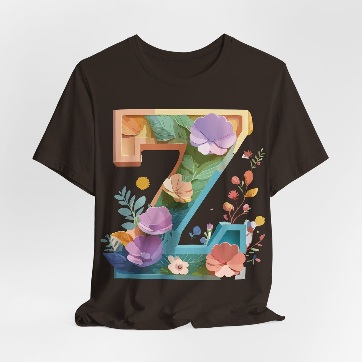 Letter Z Graphic Unisex Cotton Bella+Canvas Tee with Art Letter Design