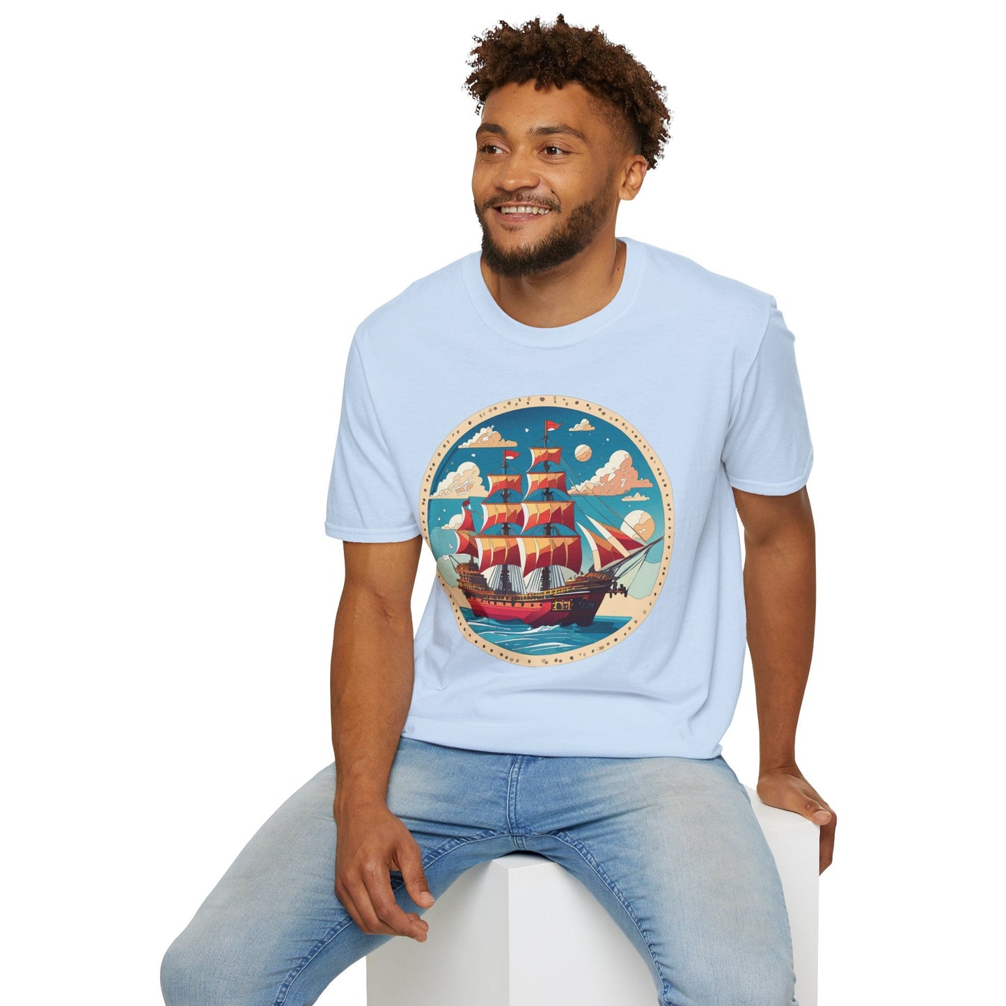 Unisex Ship T Shirts Frigate T Shirts Vessel Tee Shirt Gildan Softstyle 64000 Premium Cotton