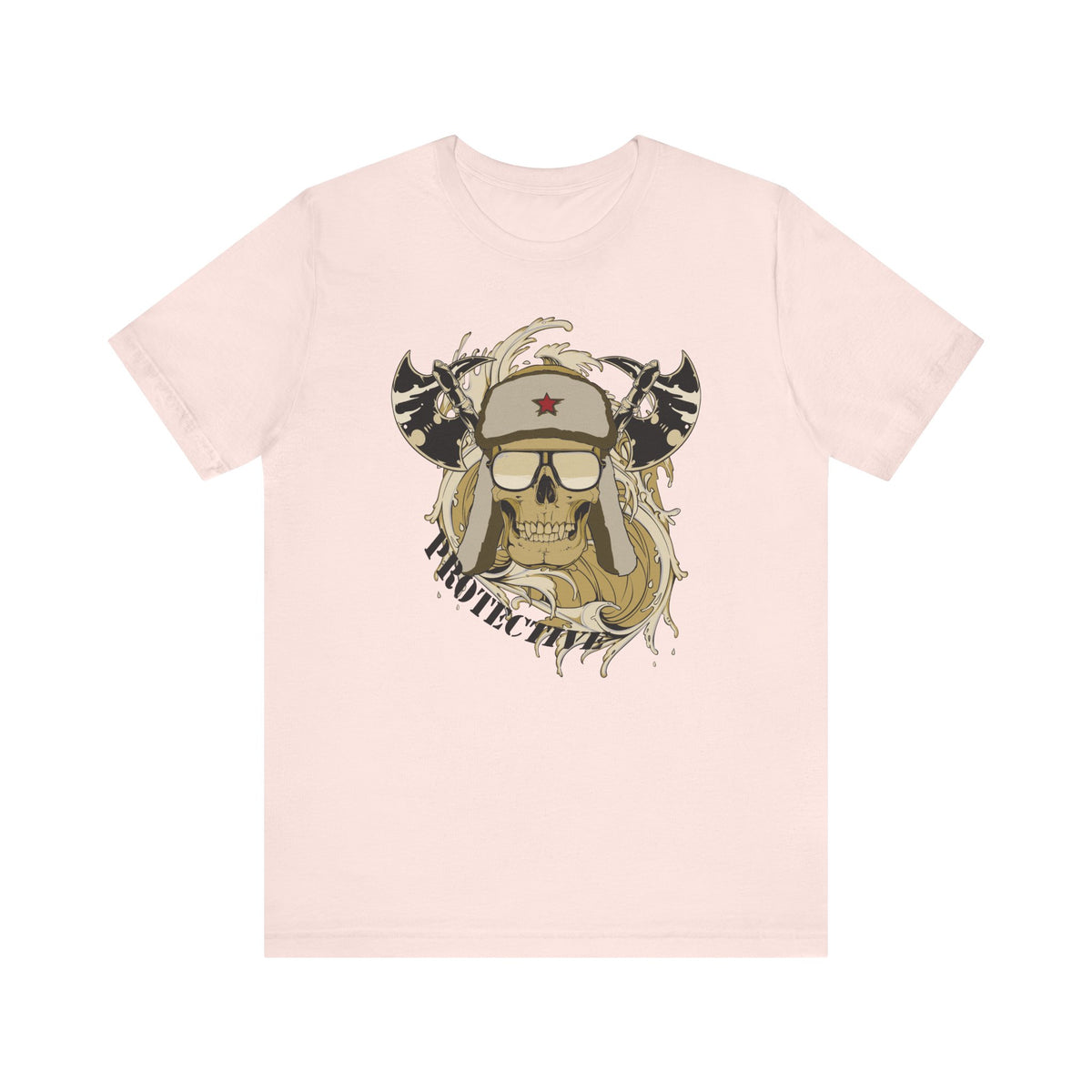 Viking Skull Graphic with Horned Helmet T-Shirt Captain Design Unisex Cotton Tee Art-41