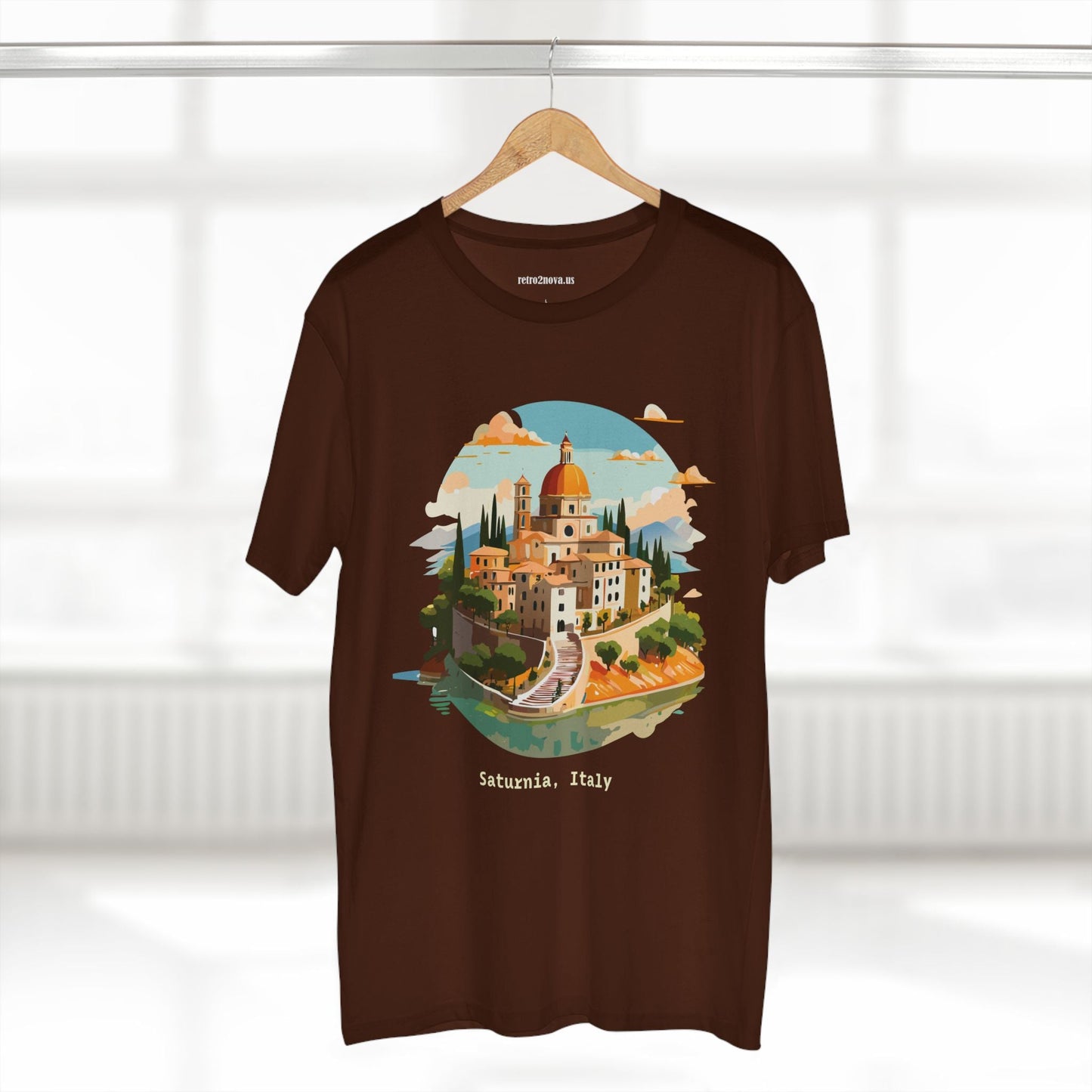 Italy Travel Shirt Unisex Tourist Tee With Original Art Design Retro2Nova Premium Cotton