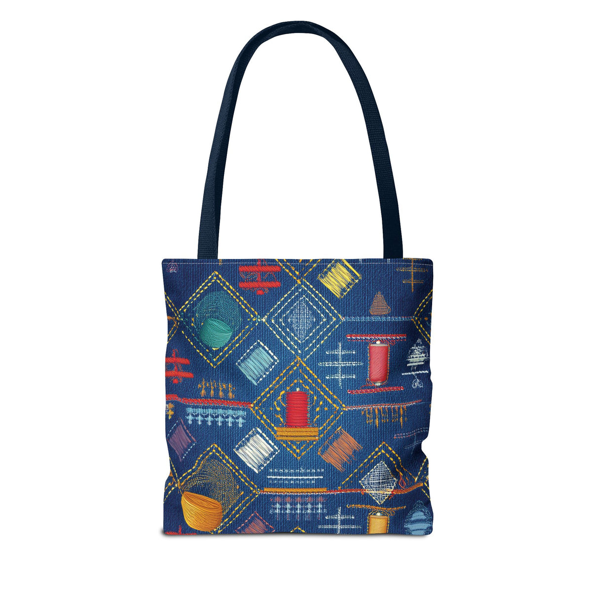 Diwali Graphic Denim Fabric Imitation Print Unisex Canvas Bag Poly Spun 3 Sizes Tote Bag 205-23