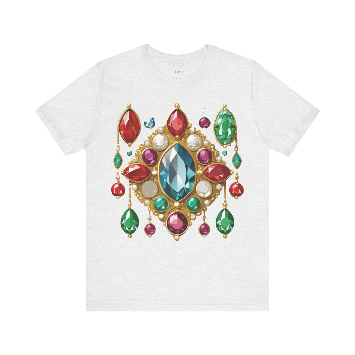 Jewelry Graphic Unisex Cotton Bella+Canvas Tee with Art Design n129