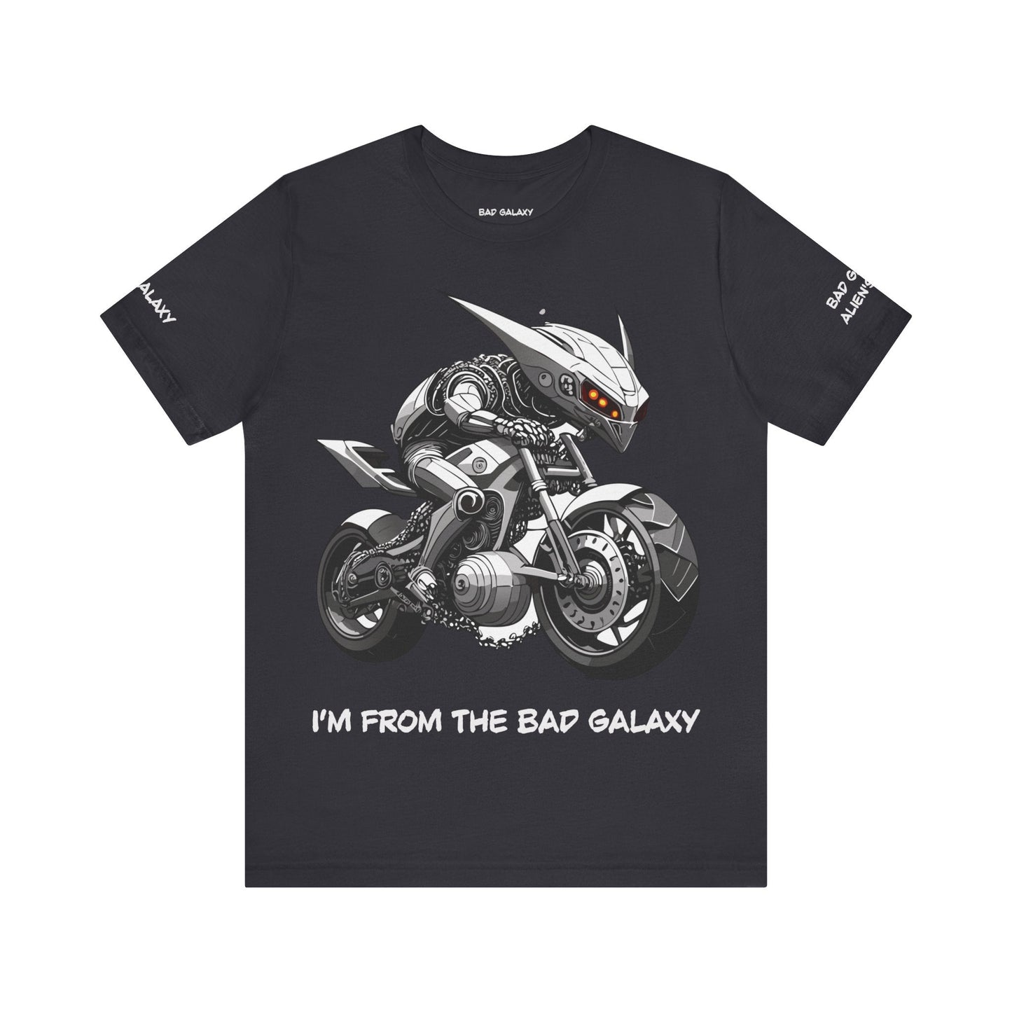 Tee Shirt With Alien From Bad Galaxy Made To Order 100 Percent Cotton Eco Friendly Print