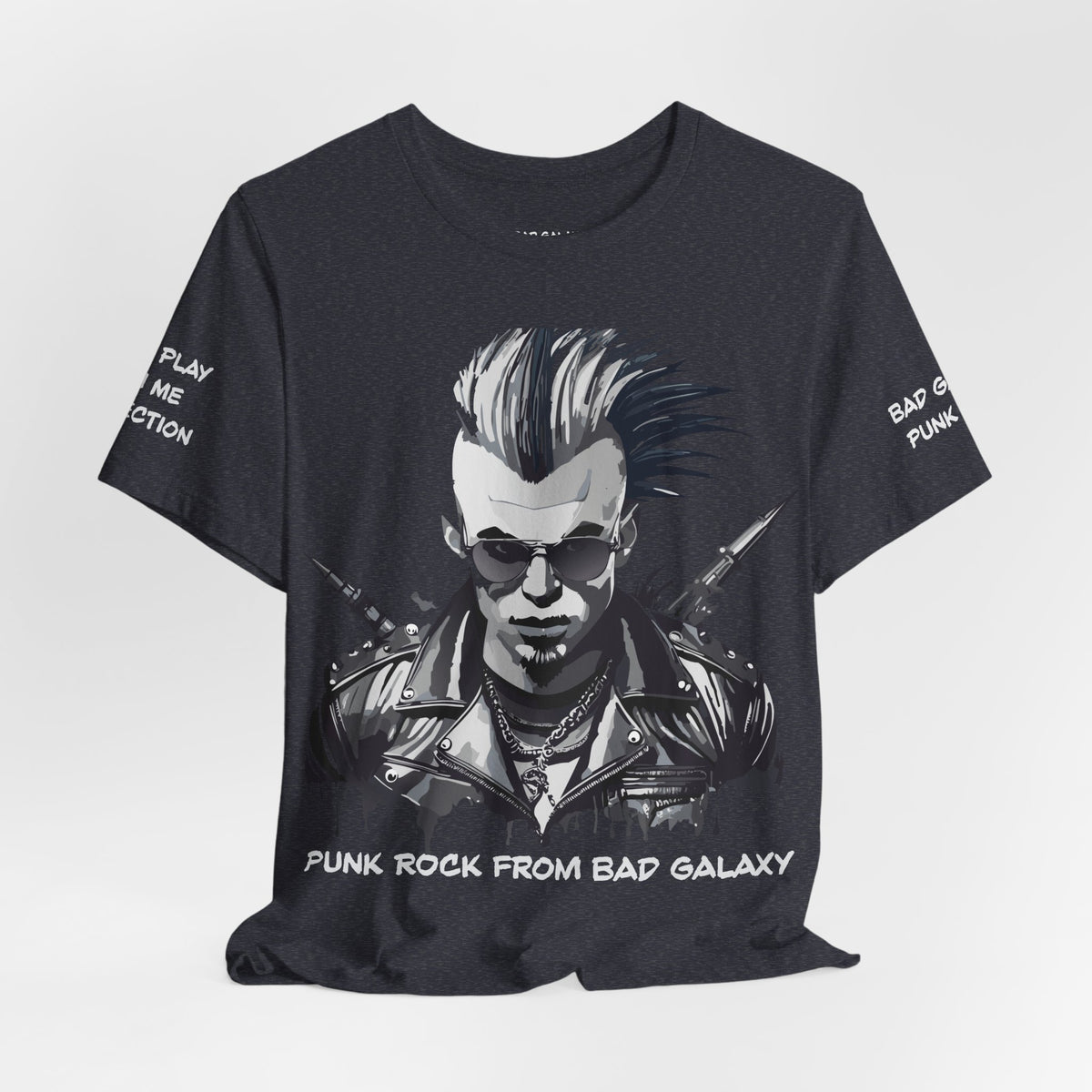 Punk Rock Graphic Unisex Cotton Bella+Canvas Tee with Art Design b28