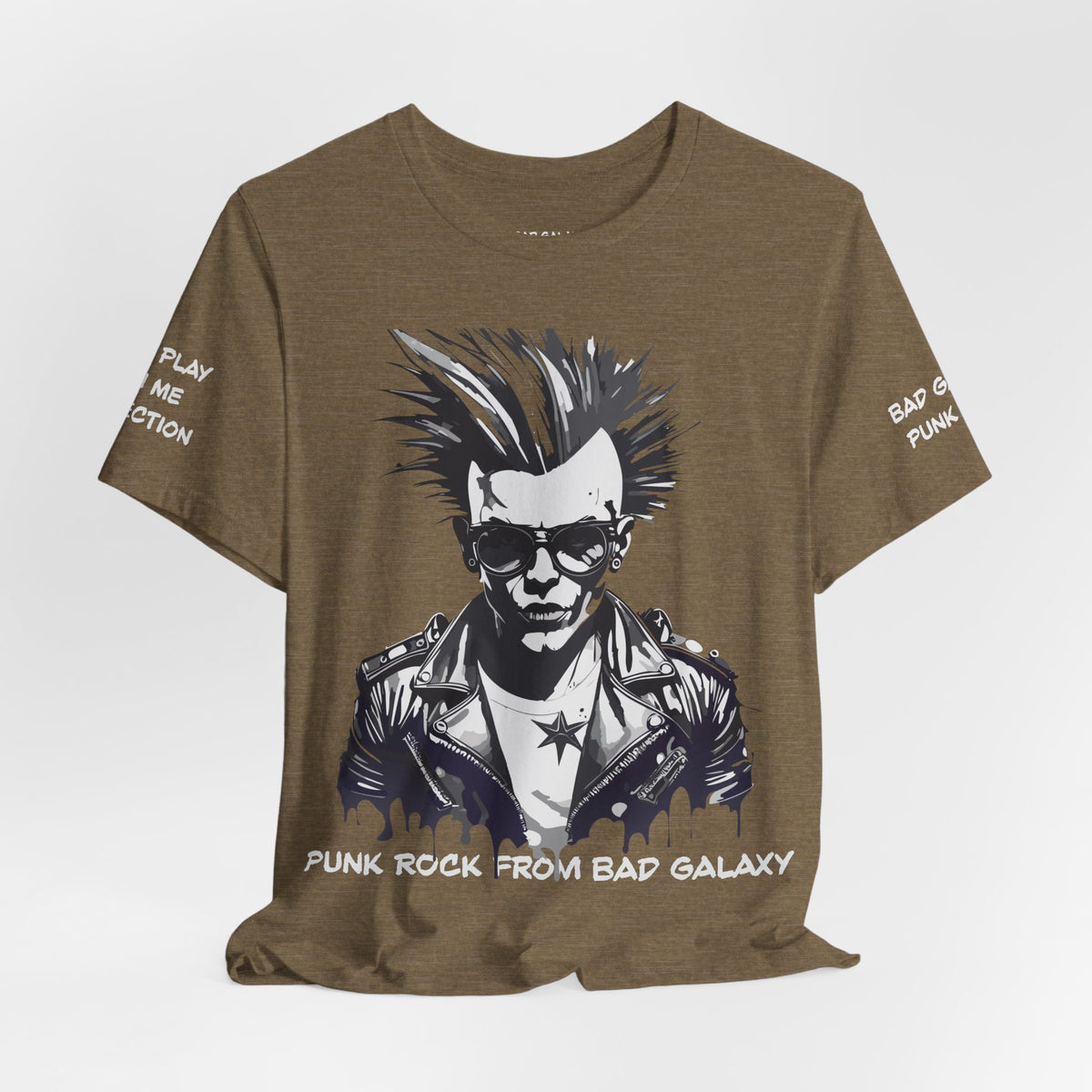 Punk Rock Graphic Unisex Cotton Bella+Canvas Tee with Art Design b40