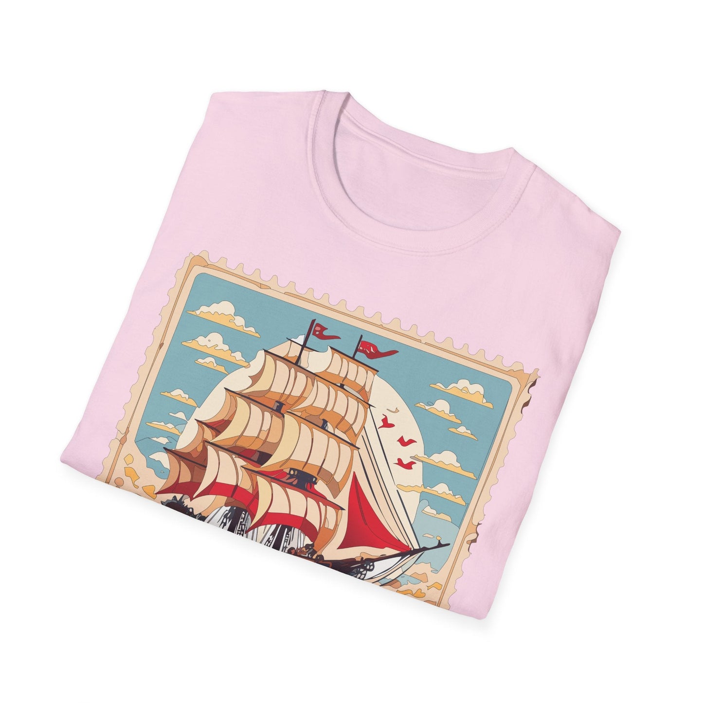 Ship T Shirts Frigate T Shirts Vessel Tee Shirt Unisex Softstyle Gildan 64000 Cotton Tee