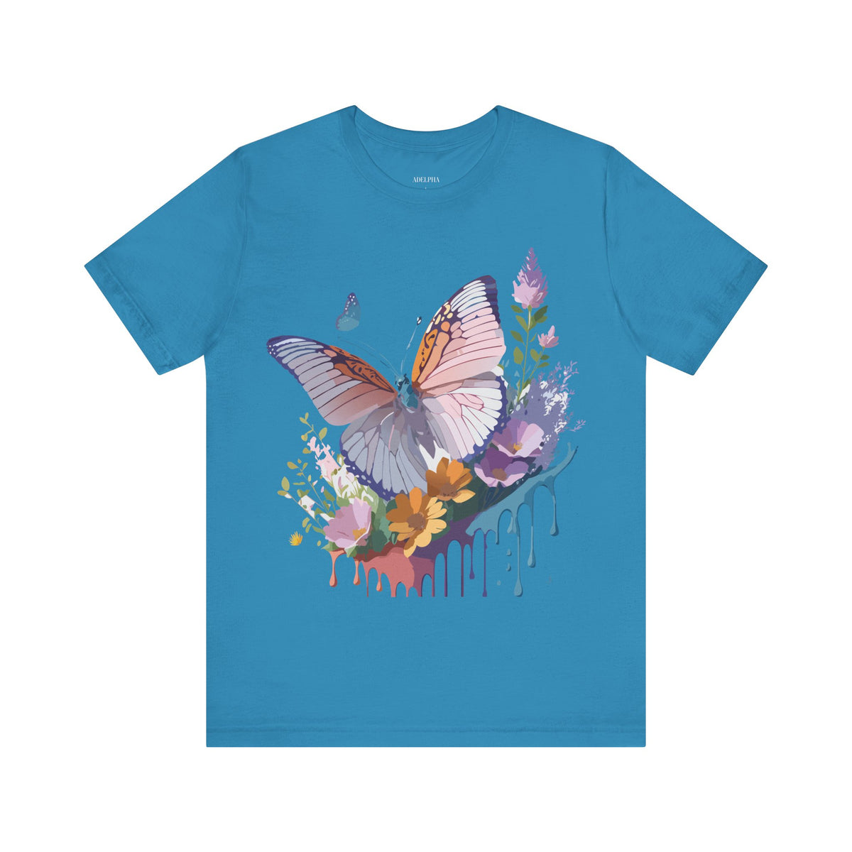 Butterfly Graphic Unisex Cotton Bella+Canvas Tee with Art Design n85