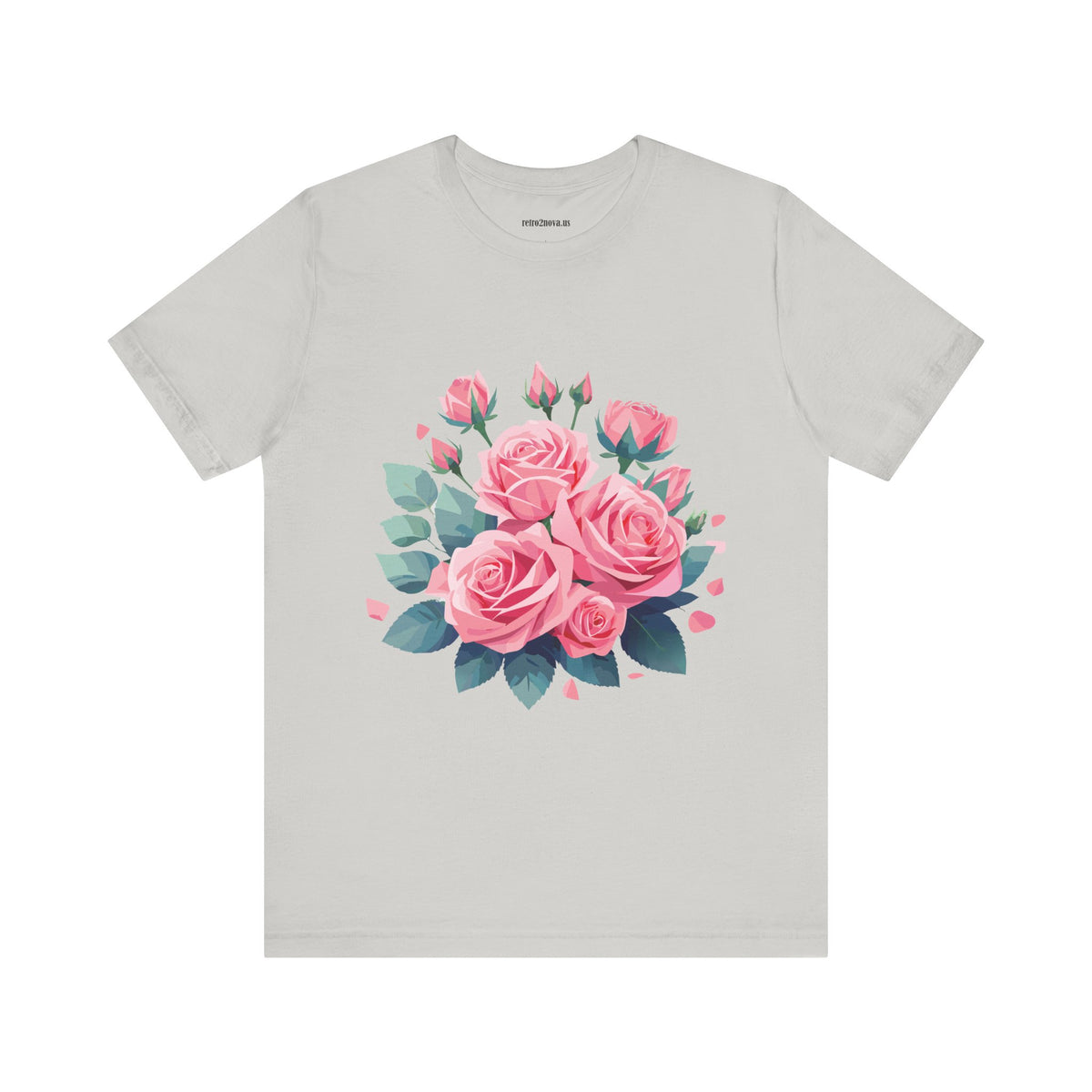 Floral Graphic Unisex Cotton Bella+Canvas Tee with Flowers Design ab104