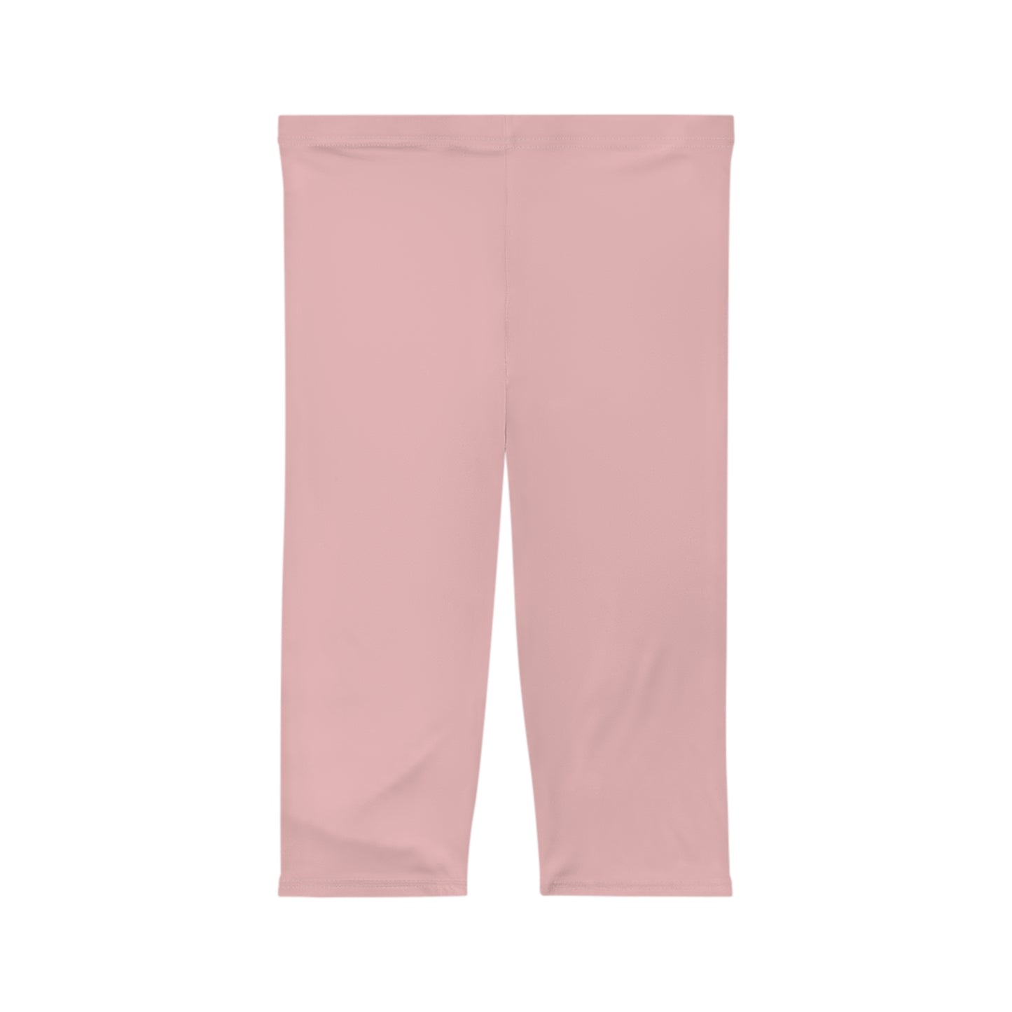 Tea Rose Color Women's Brushed Suede Poly Span Casual Capri Leggings XS-2XL