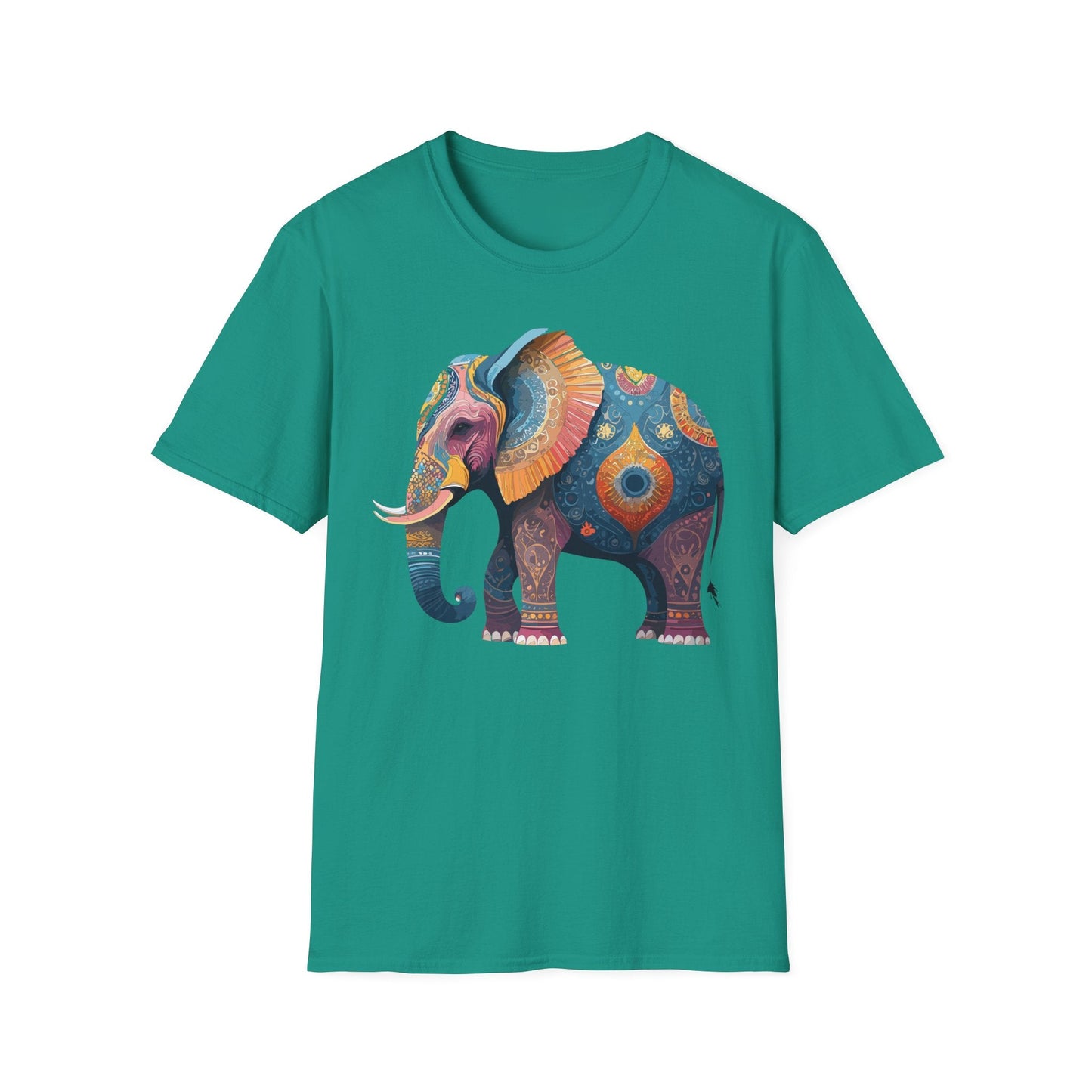 Elephant T Shirt Unisex Gildan Softstyle 64000 Tee With Animal Elephant Graphic Artwork