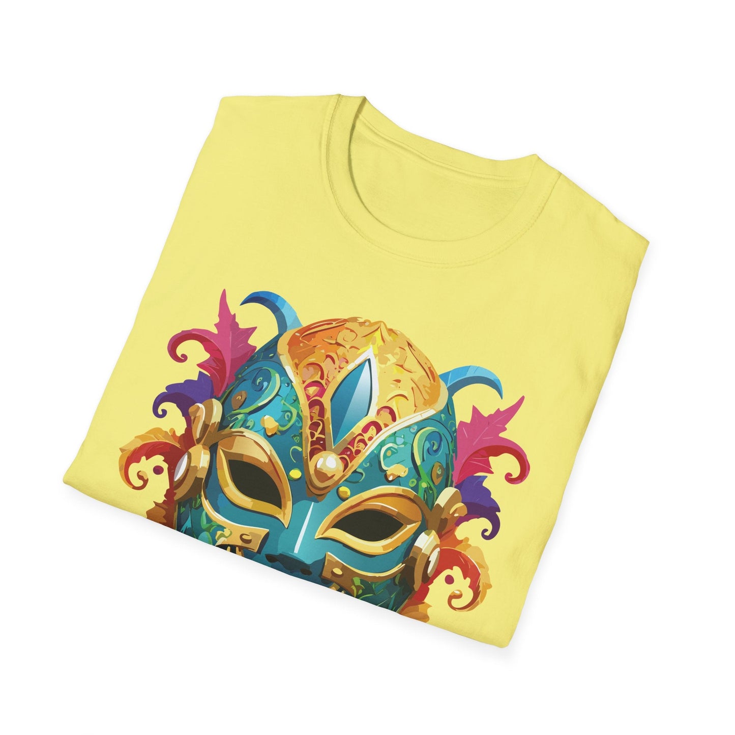 Mask Tee Shirt Unisex Softstyle Gildan 64000 100 Percent Ring Spun Cotton Comfortable Masquerade Tee