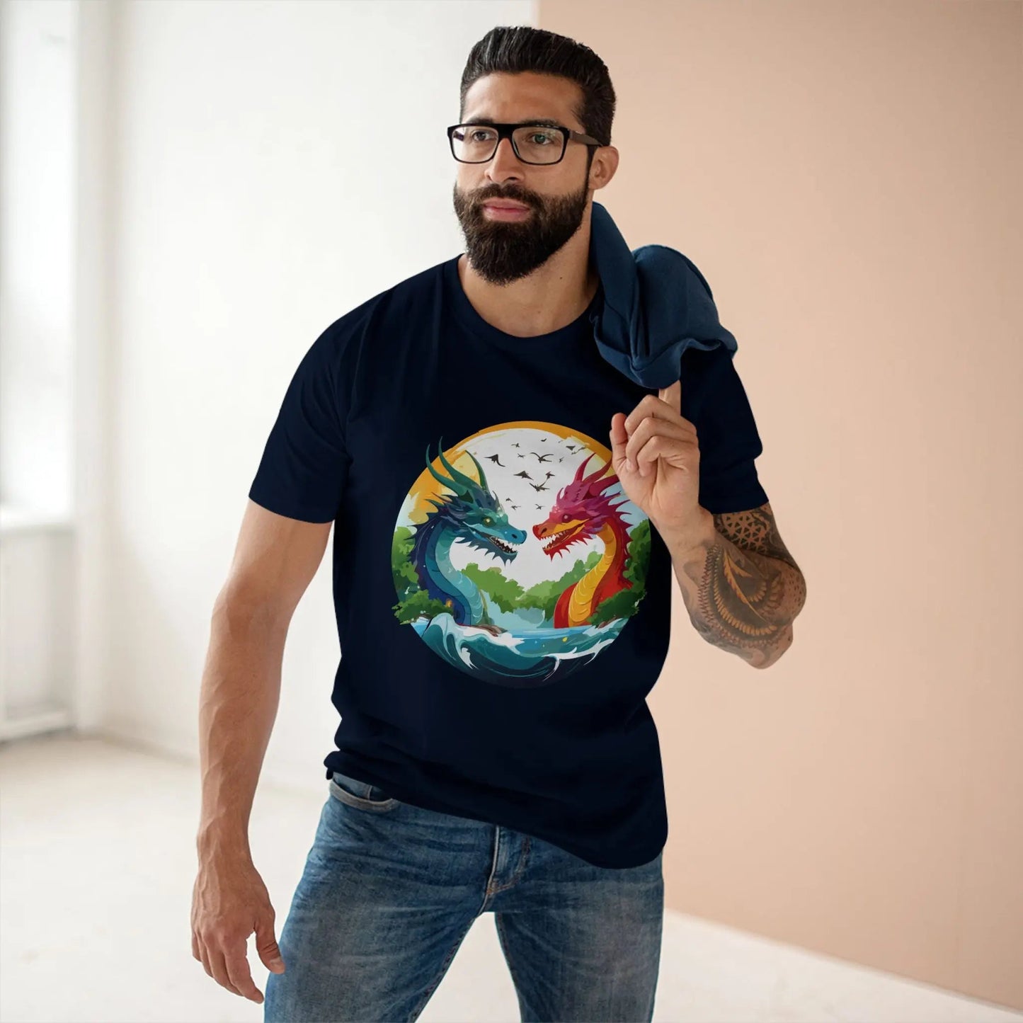 Dragon Graphic Unisex 100 Cotton Staple Tee 18