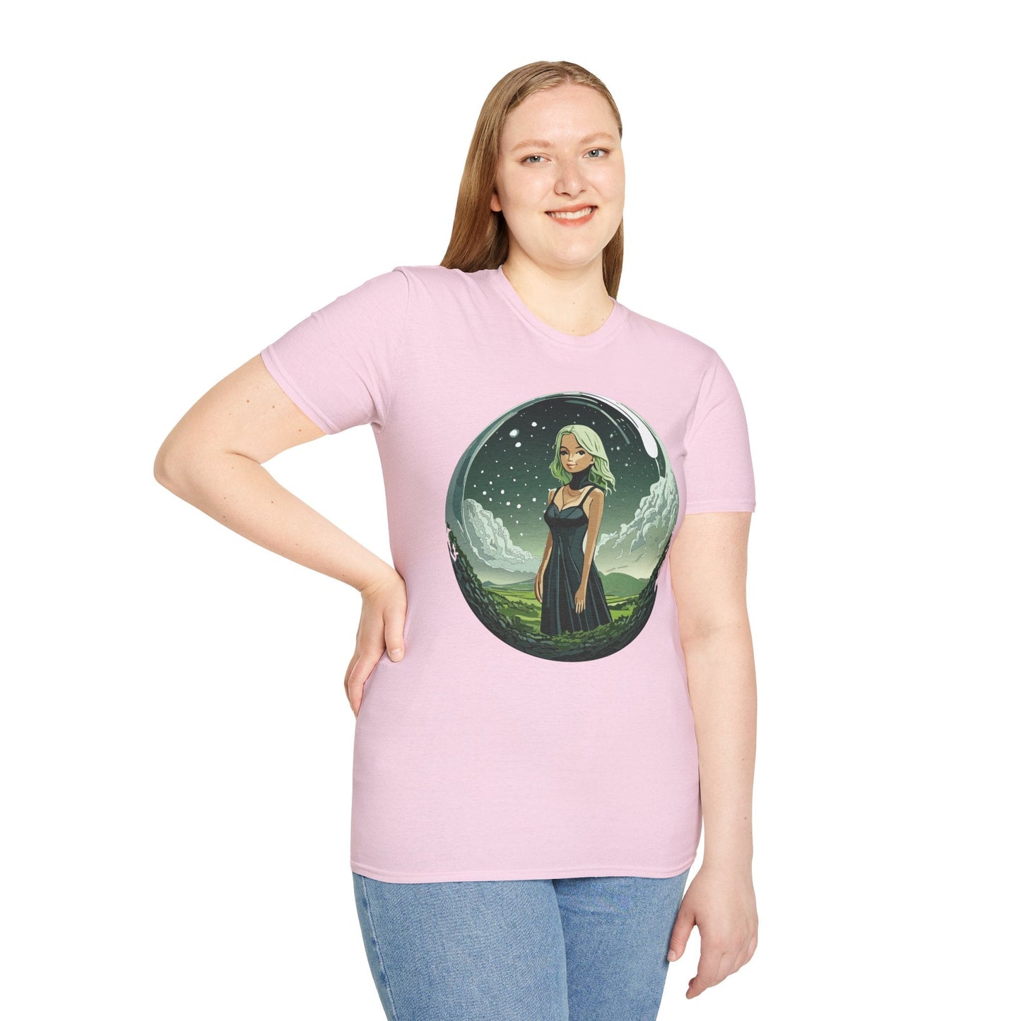 Womens Graphic T Shirt Art Design Tee Ladies Short Sleeve Softstyle 64000 Cotton Ring Spun
